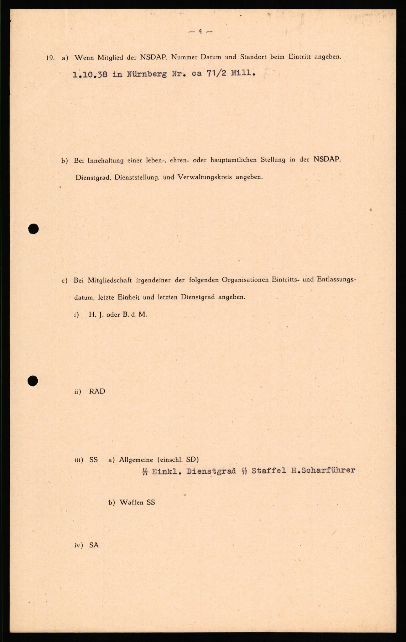 Forsvaret, Forsvarets overkommando II, AV/RA-RAFA-3915/D/Db/L0037: CI Questionaires. Tyske okkupasjonsstyrker i Norge. Tyskere., 1945-1946, p. 436