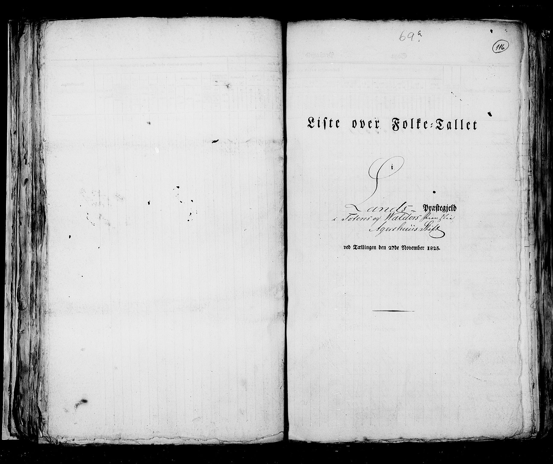 RA, Census 1825, vol. 6: Kristians amt, 1825, p. 116