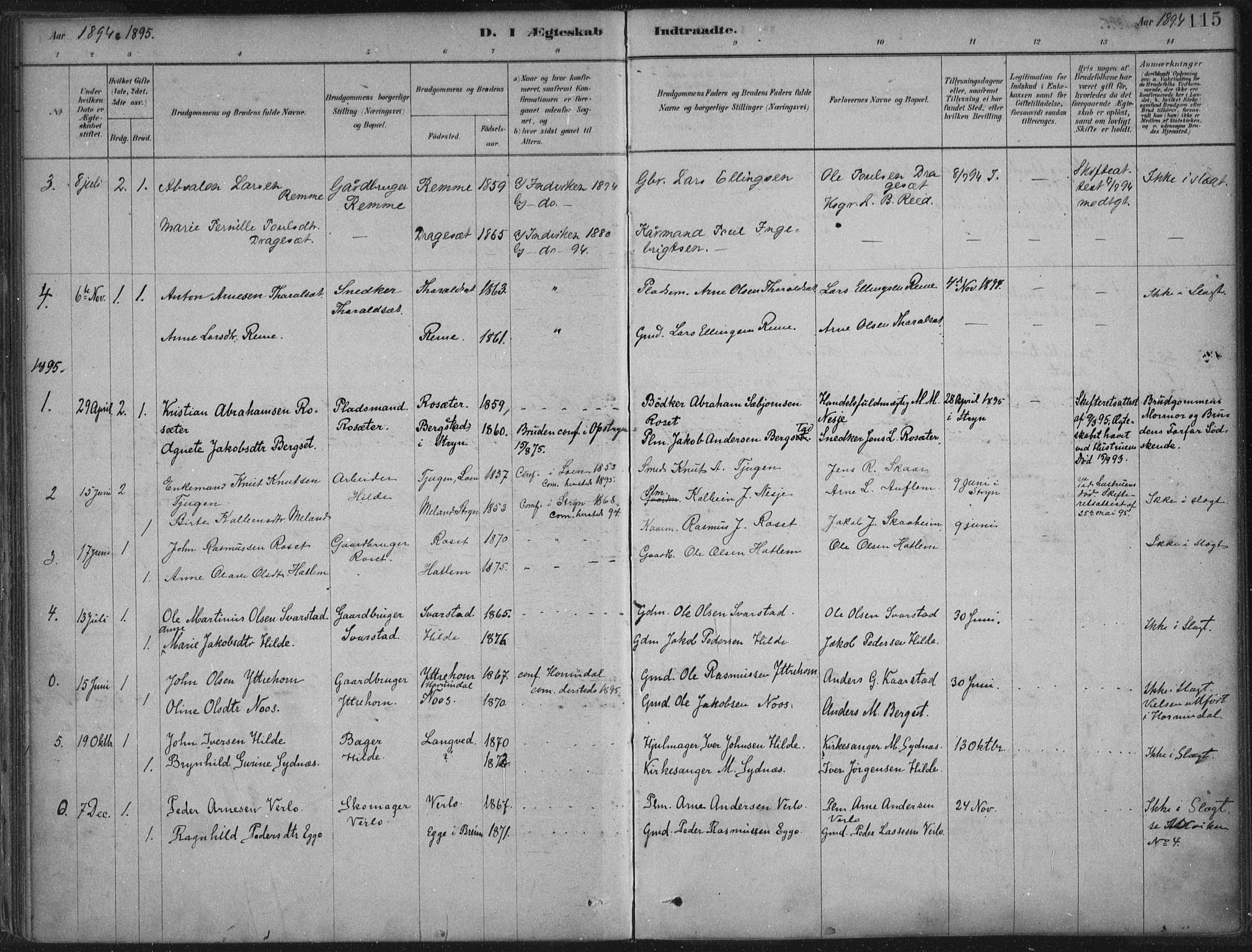 Innvik sokneprestembete, AV/SAB-A-80501: Parish register (official) no. B  1, 1879-1902, p. 115