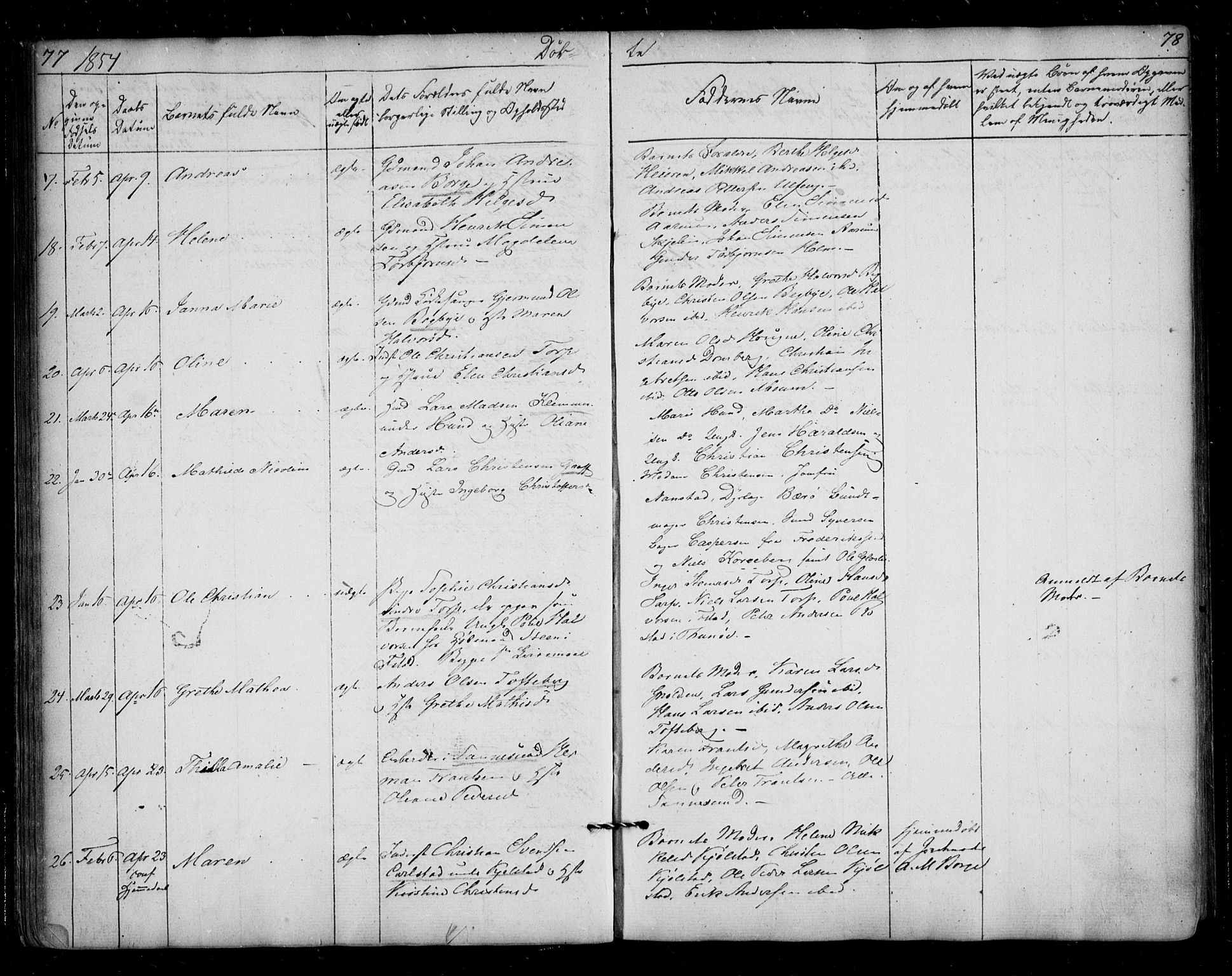 Borge prestekontor Kirkebøker, AV/SAO-A-10903/F/Fa/L0005: Parish register (official) no. I 5, 1848-1860, p. 77-78