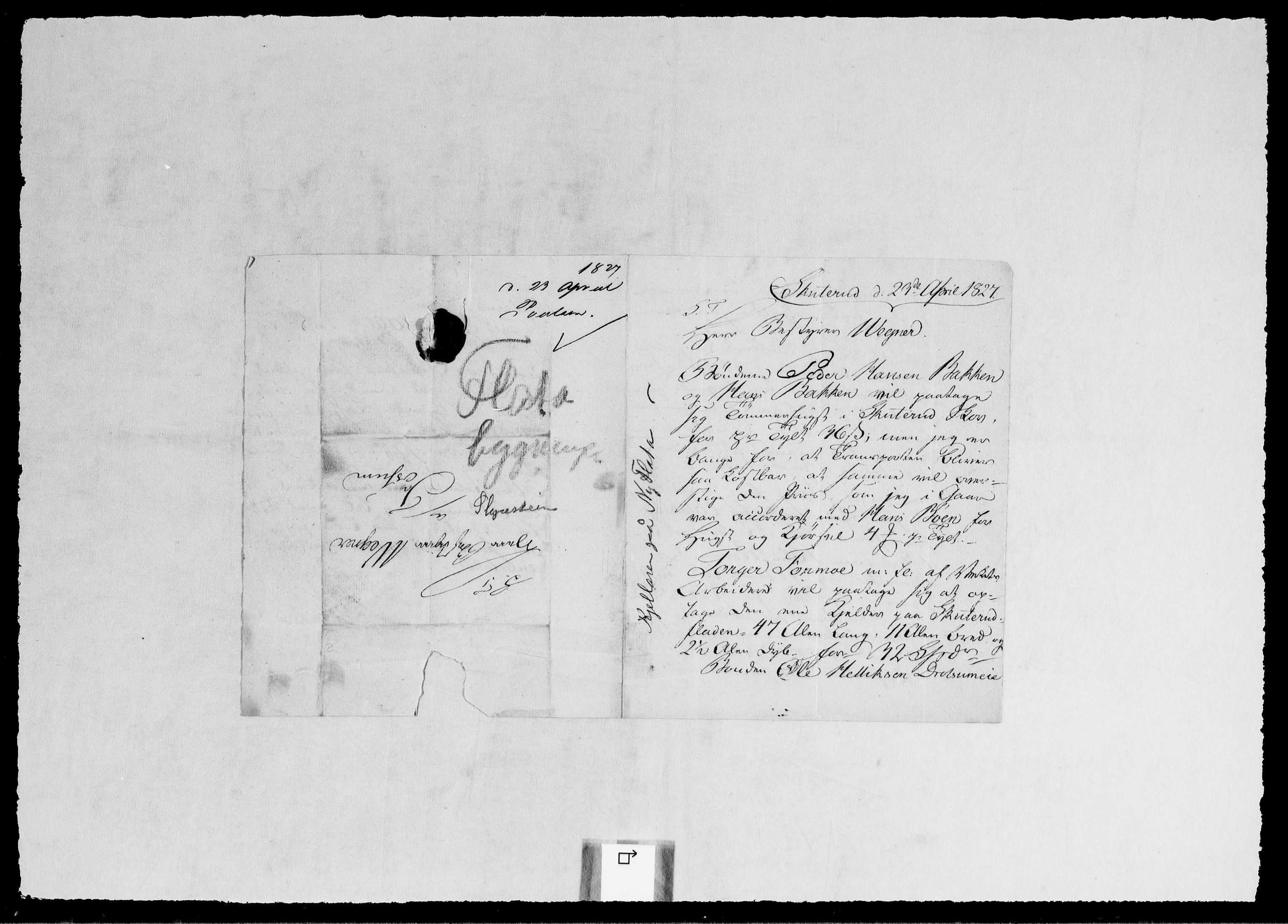 Modums Blaafarveværk, AV/RA-PA-0157/G/Gb/L0097/0001: -- / Innkomne brev A - H, 1826-1827, p. 19