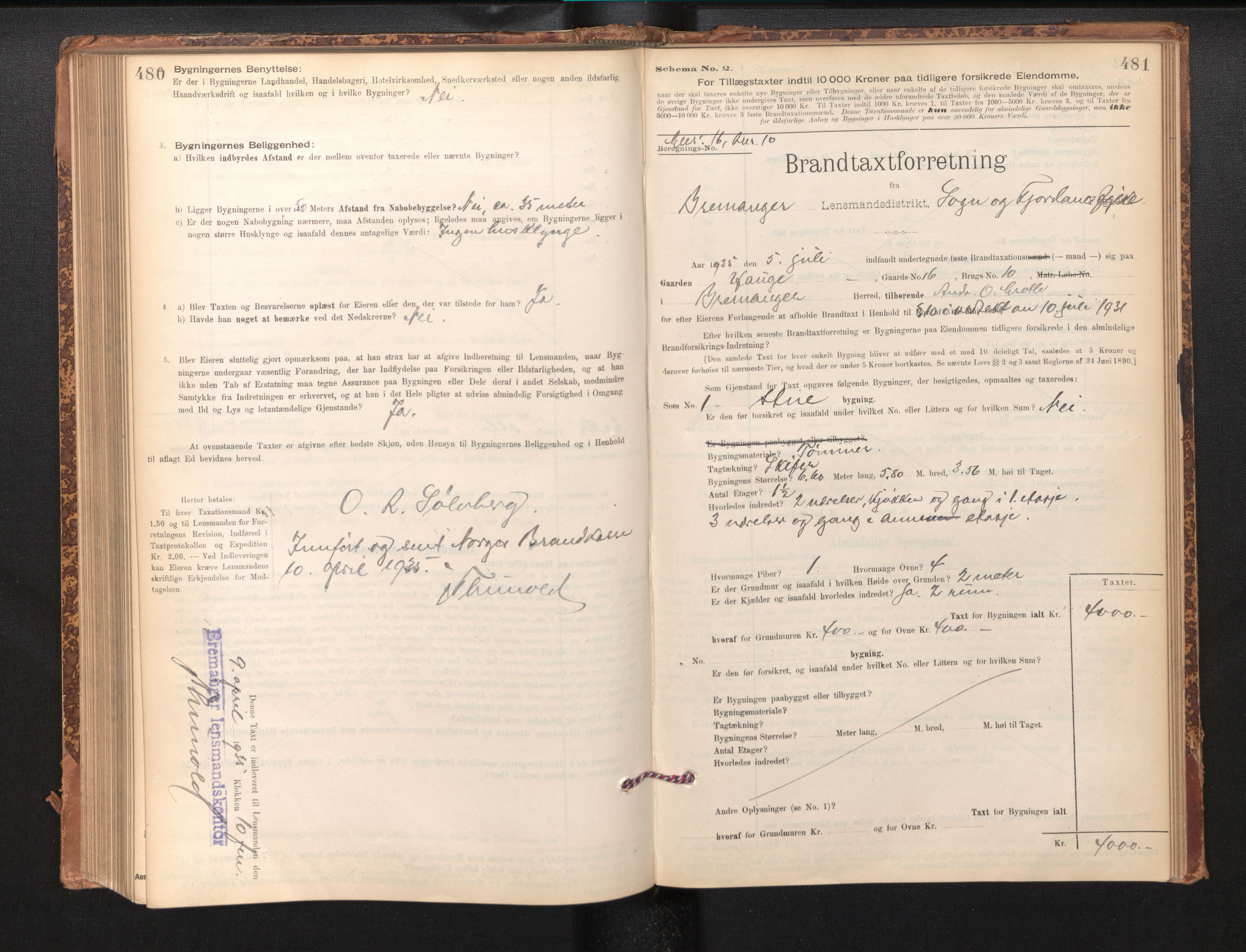 Lensmannen i Bremanger, AV/SAB-A-26701/0012/L0007: Branntakstprotokoll, skjematakst, 1895-1936, p. 480-481