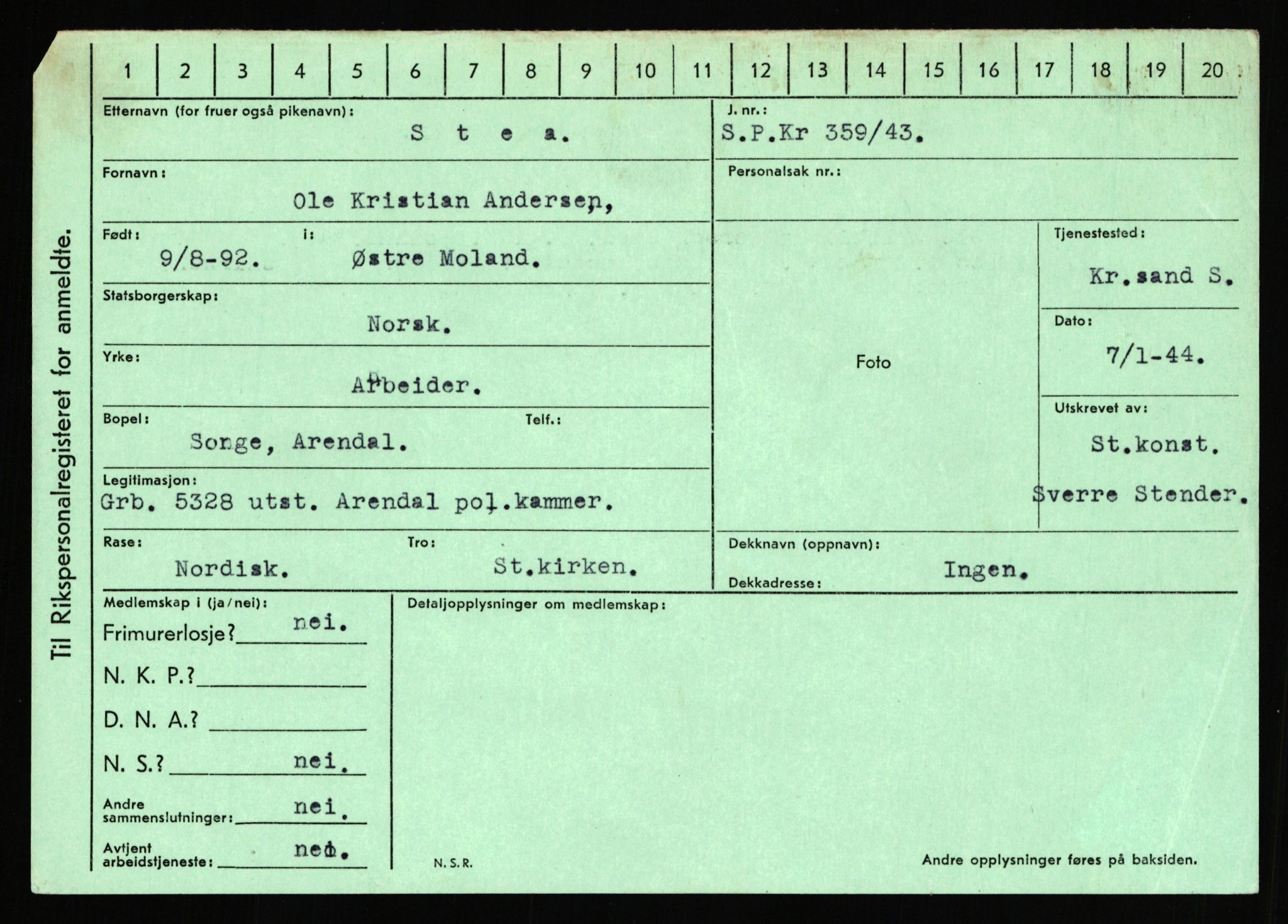 Statspolitiet - Hovedkontoret / Osloavdelingen, AV/RA-S-1329/C/Ca/L0014: Seterlien - Svartås, 1943-1945, p. 3080