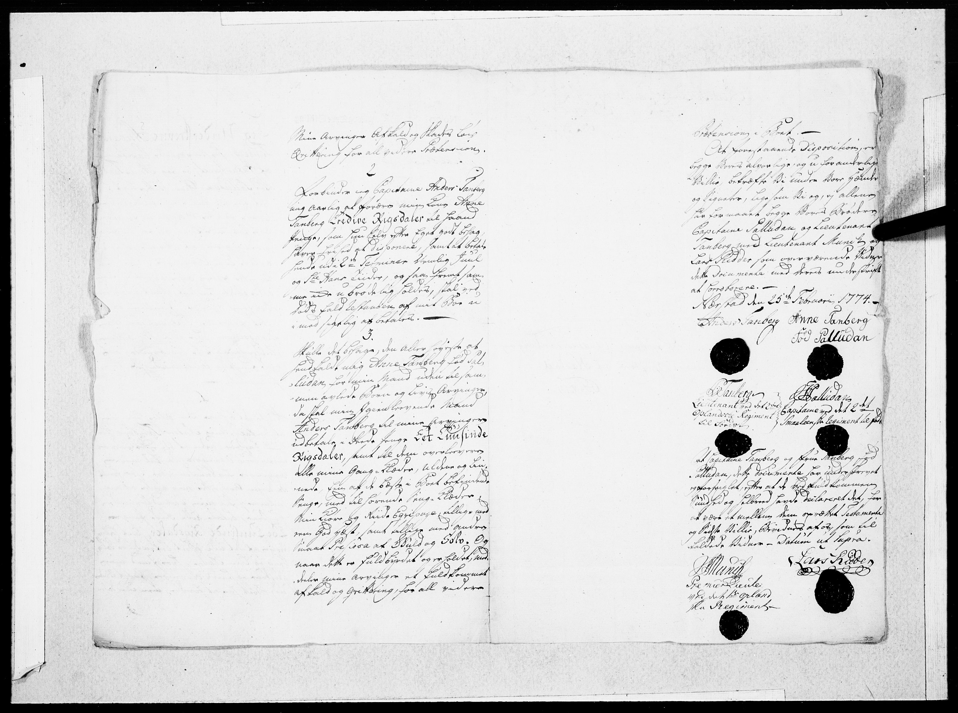 Danske Kanselli 1572-1799, RA/EA-3023/F/Fc/Fcc/Fcca/L0212: Norske innlegg 1572-1799, 1774, p. 6