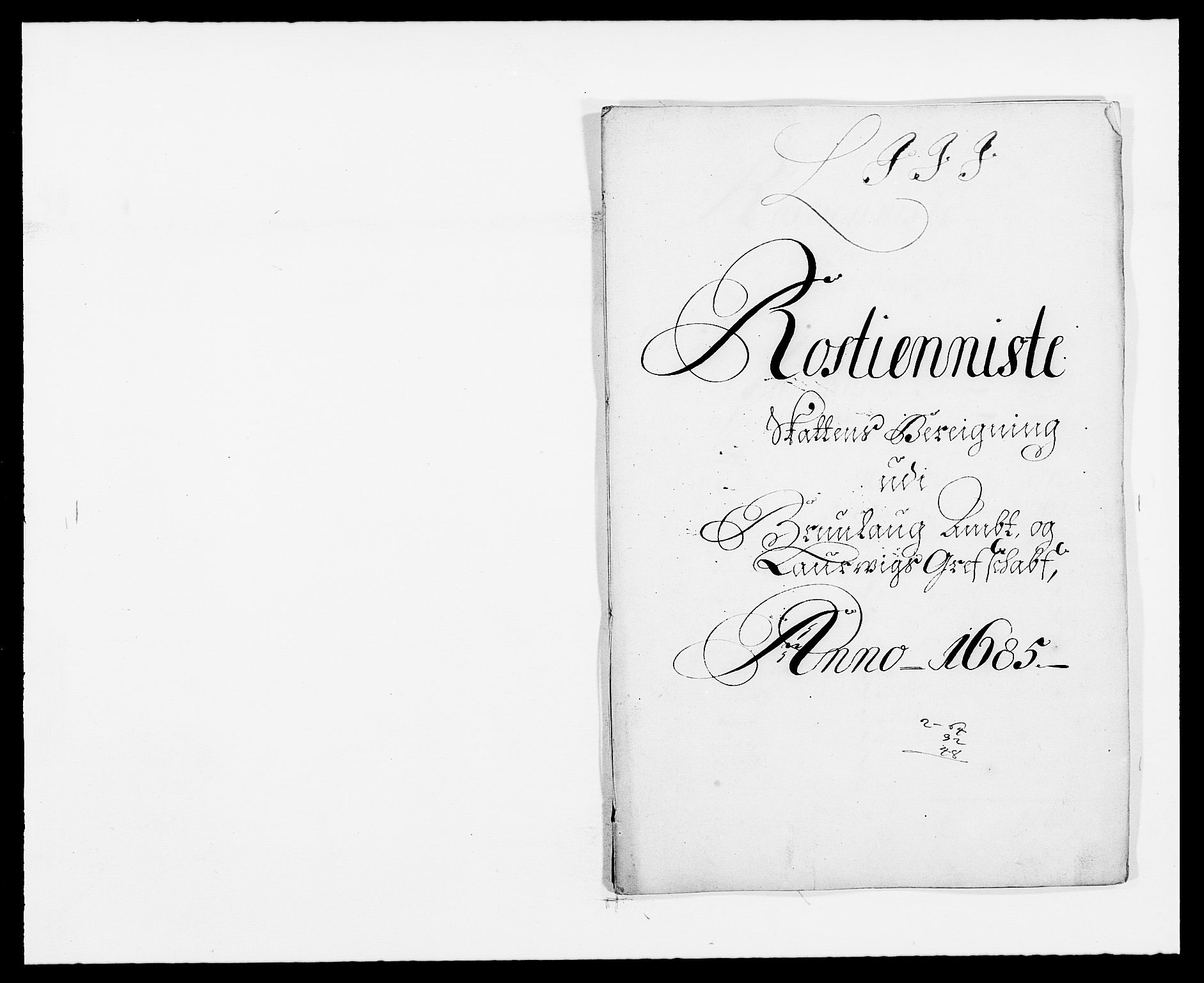 Rentekammeret inntil 1814, Reviderte regnskaper, Fogderegnskap, RA/EA-4092/R33/L1970: Fogderegnskap Larvik grevskap, 1675-1687, p. 111