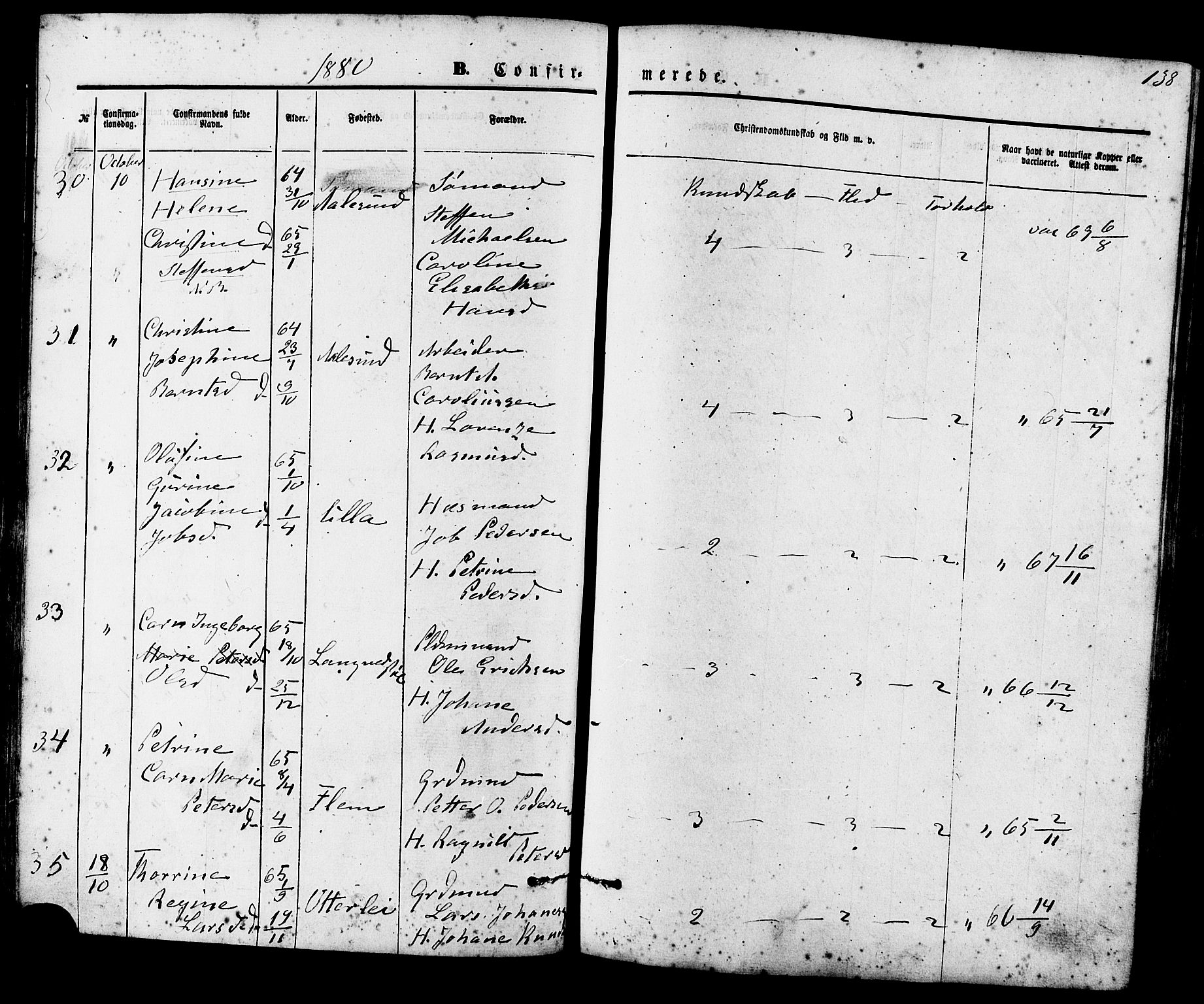 Ministerialprotokoller, klokkerbøker og fødselsregistre - Møre og Romsdal, AV/SAT-A-1454/536/L0500: Parish register (official) no. 536A09, 1876-1889, p. 138