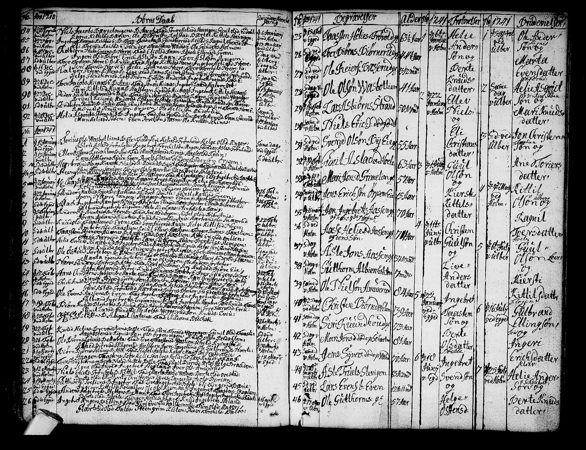 Sigdal kirkebøker, SAKO/A-245/F/Fa/L0001: Parish register (official) no. I 1, 1722-1777, p. 42