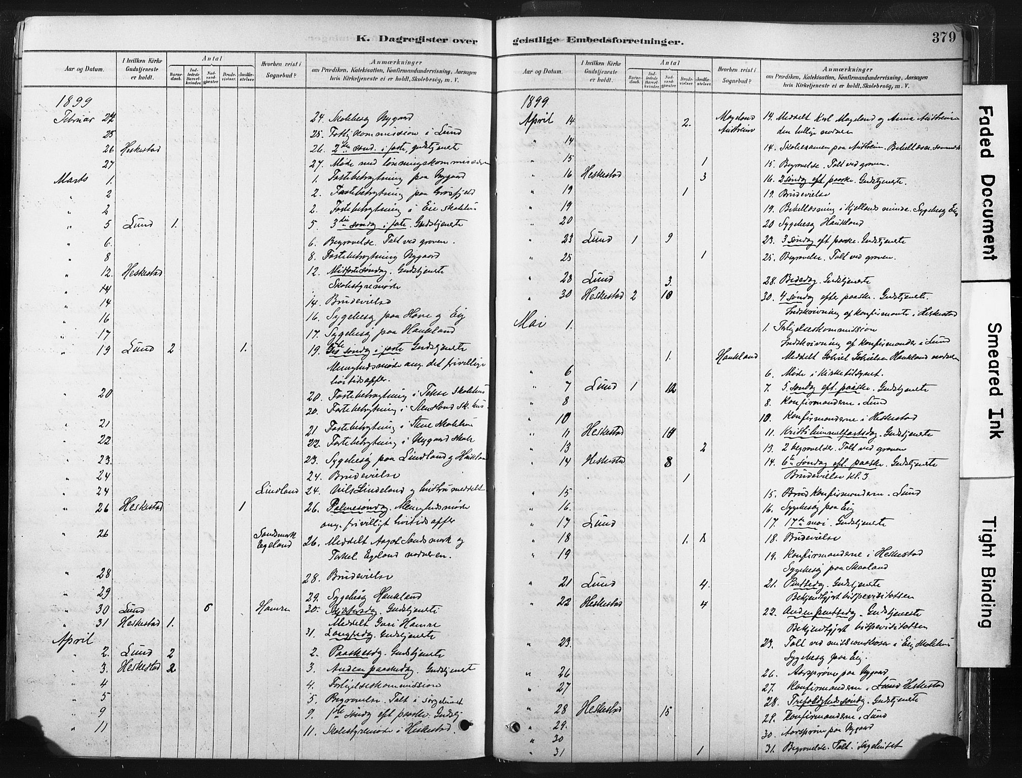 Lund sokneprestkontor, SAST/A-101809/S06/L0011: Parish register (official) no. A 10, 1877-1904, p. 379