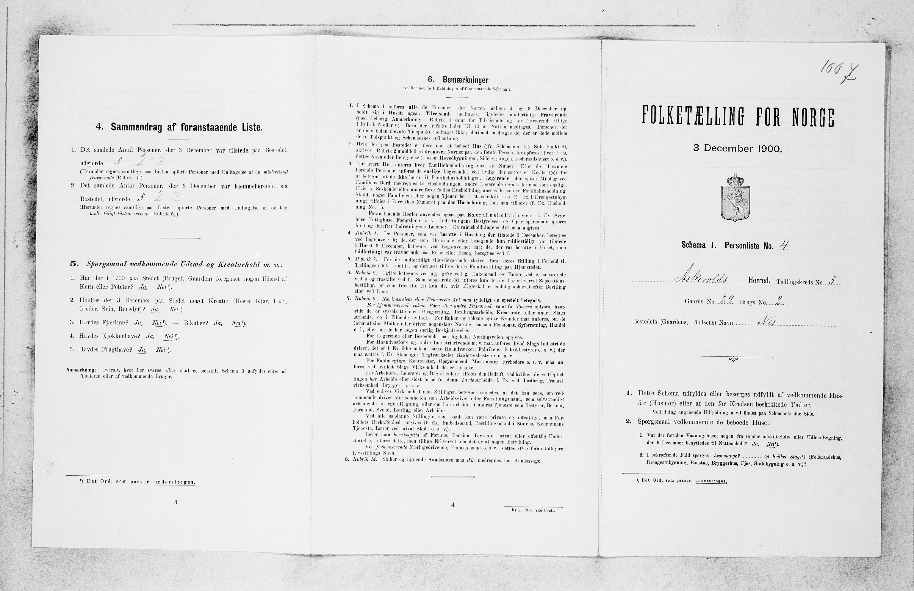 SAB, 1900 census for Askvoll, 1900, p. 373