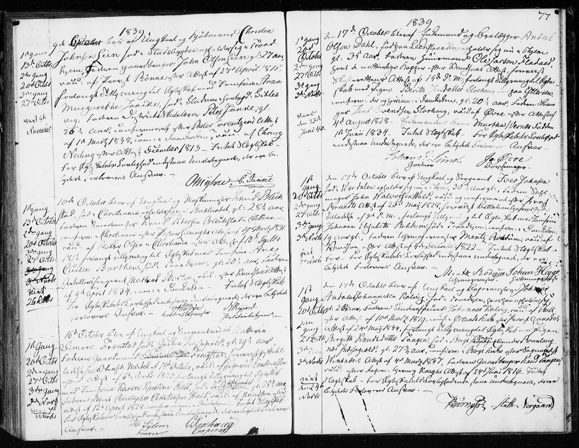 Ministerialprotokoller, klokkerbøker og fødselsregistre - Sør-Trøndelag, SAT/A-1456/601/L0046: Parish register (official) no. 601A14, 1830-1841, p. 77
