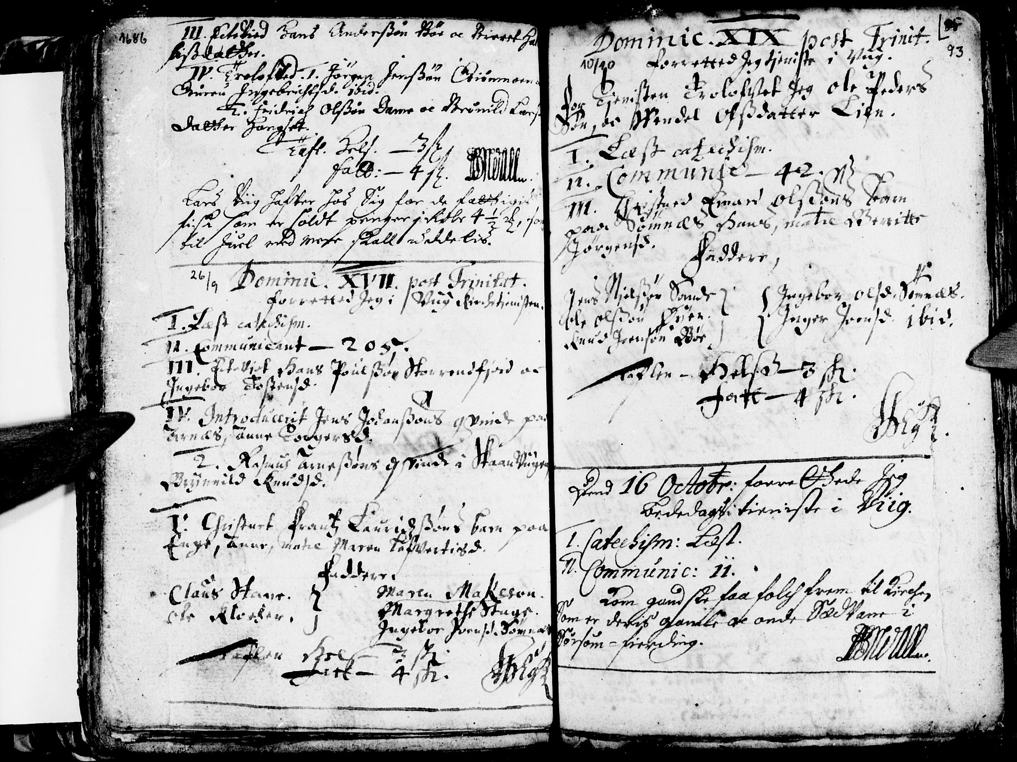 Ministerialprotokoller, klokkerbøker og fødselsregistre - Nordland, AV/SAT-A-1459/812/L0172: Parish register (official) no. 812A01, 1677-1718, p. 93