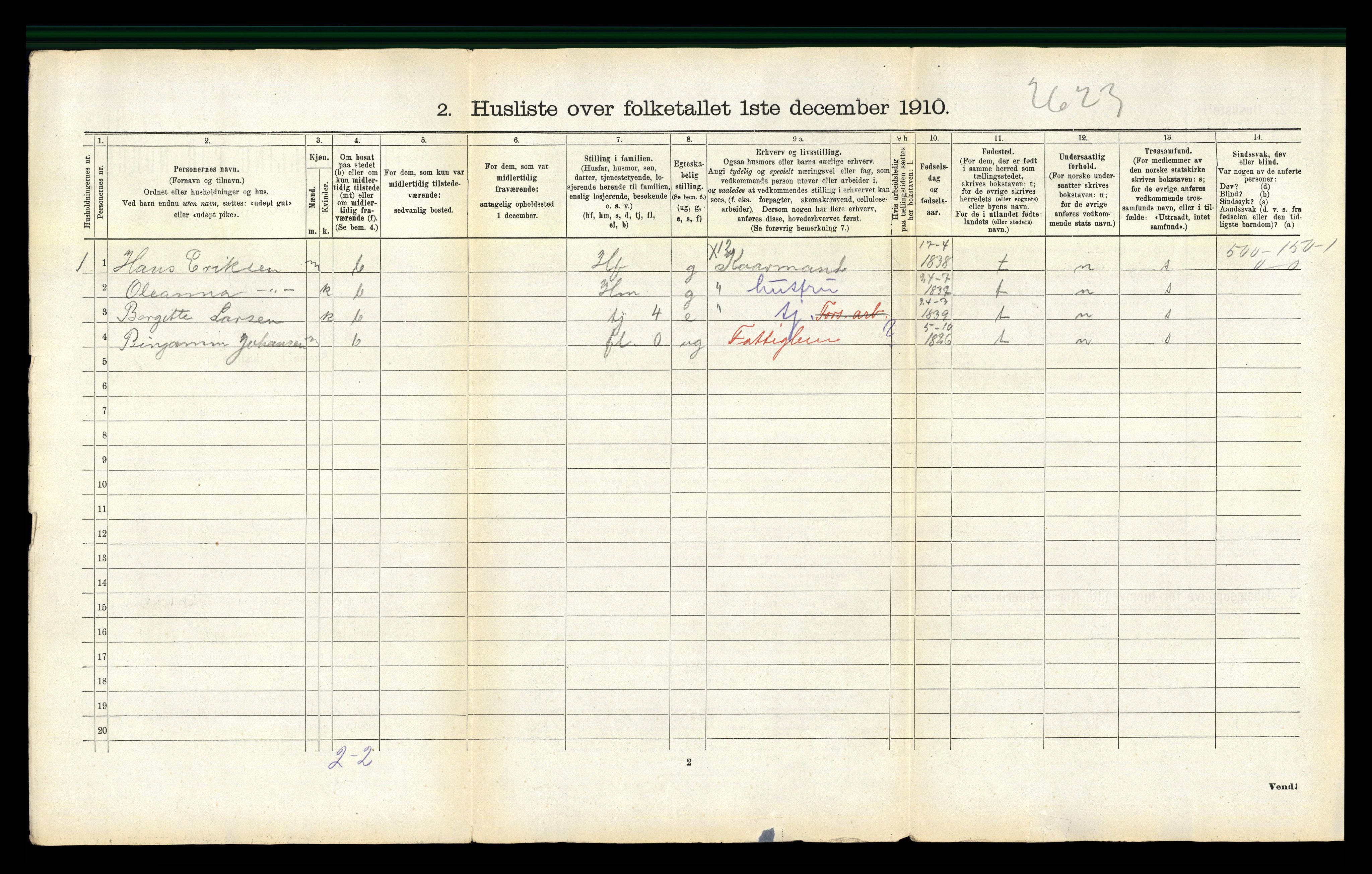 RA, 1910 census for Tjøtta, 1910, p. 926