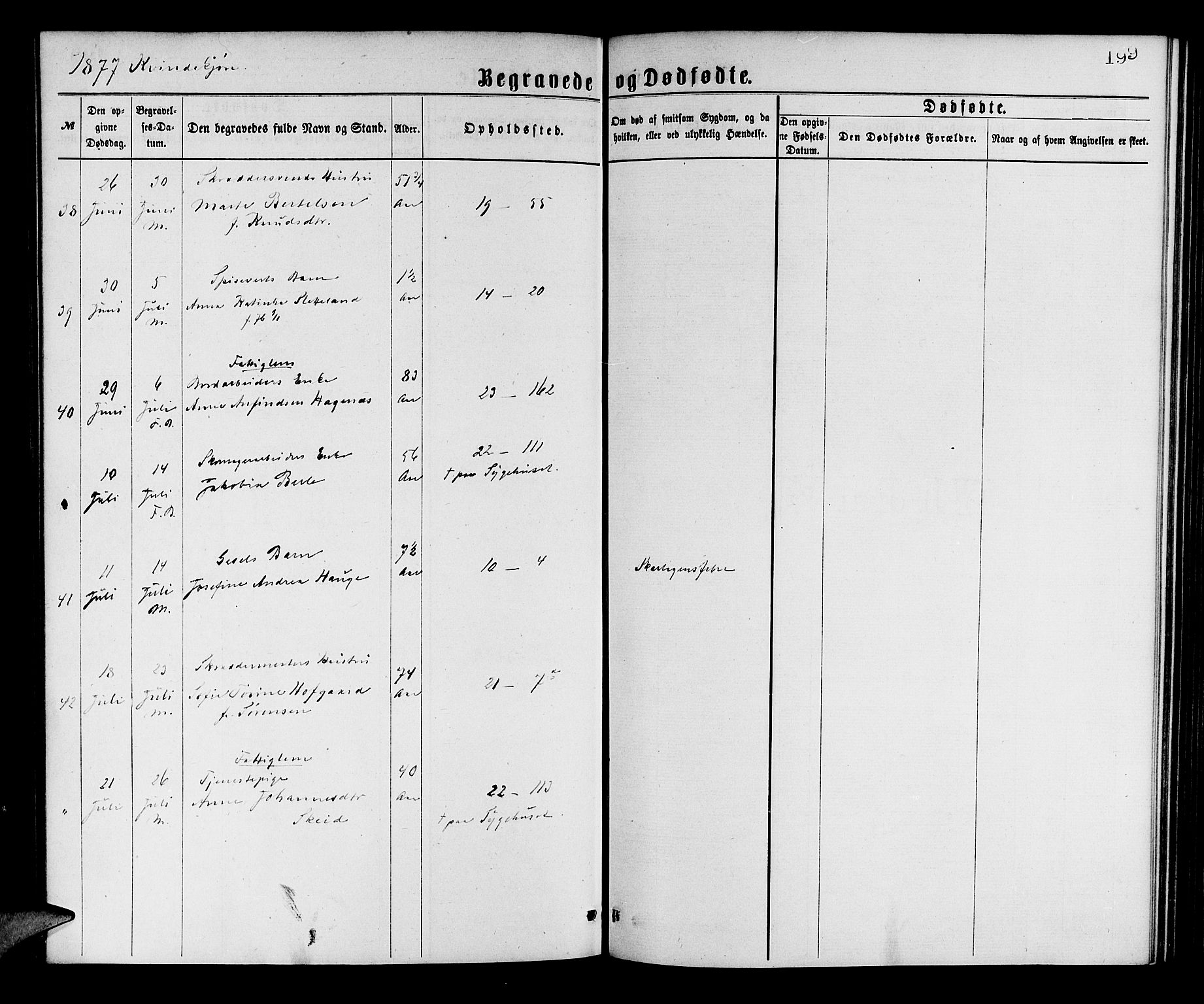 Korskirken sokneprestembete, AV/SAB-A-76101/H/Hab: Parish register (copy) no. E 3, 1871-1883, p. 199