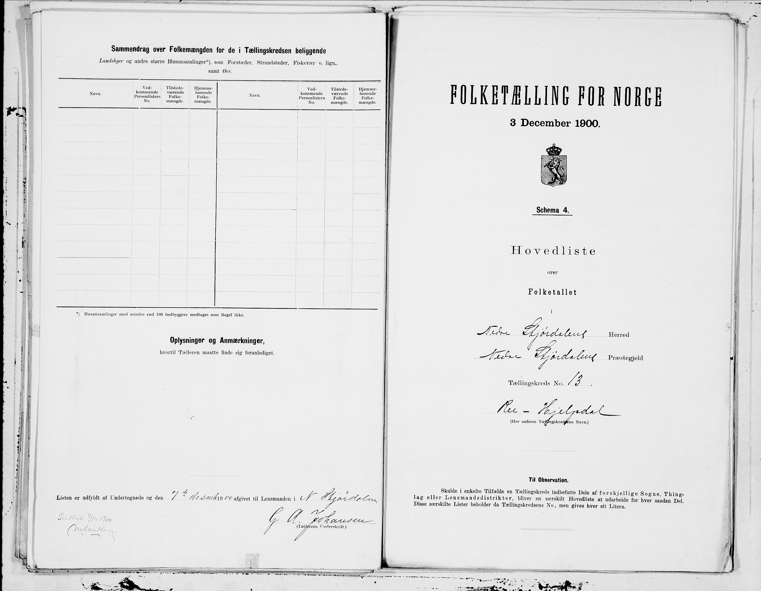 SAT, 1900 census for Nedre Stjørdal, 1900, p. 27