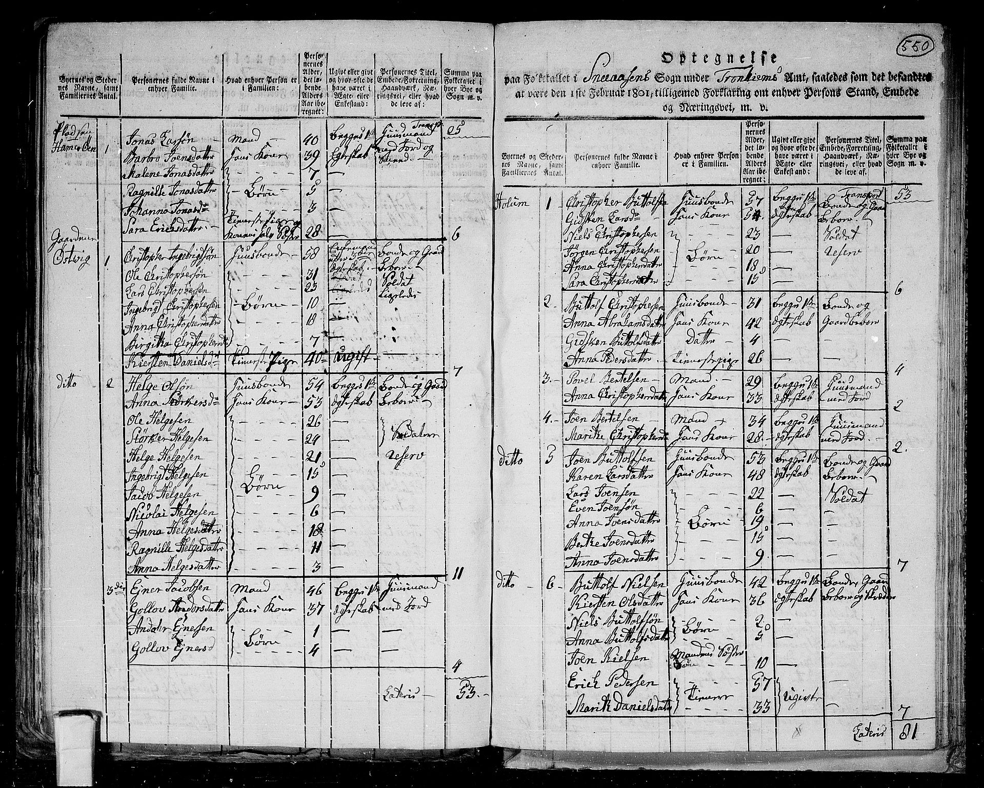 RA, 1801 census for 1736P Snåsa, 1801, p. 549b-550a