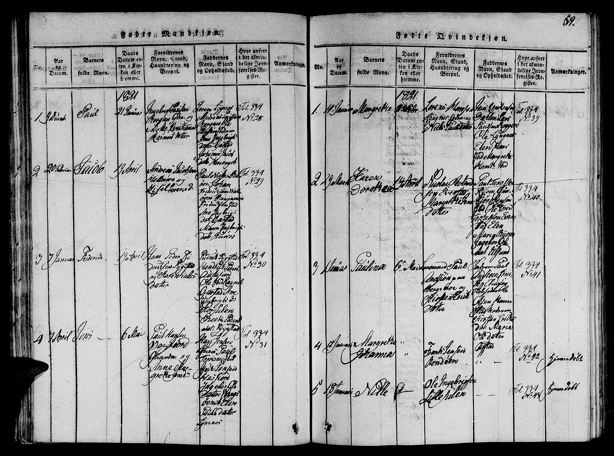 Ministerialprotokoller, klokkerbøker og fødselsregistre - Nord-Trøndelag, SAT/A-1458/784/L0679: Parish register (copy) no. 784C01 /2, 1818-1822, p. 59