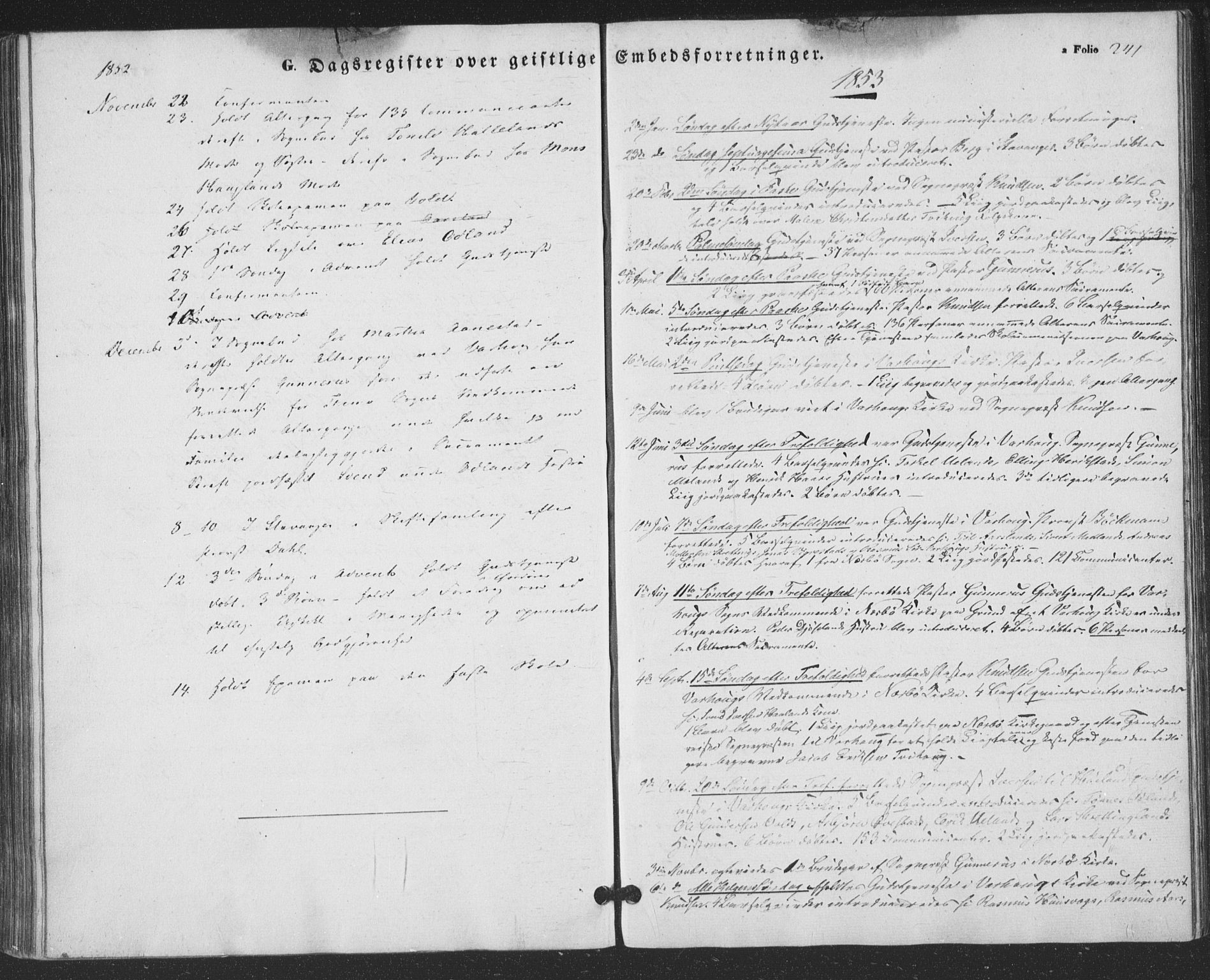 Hå sokneprestkontor, AV/SAST-A-101801/001/30BA/L0007: Parish register (official) no. A 6, 1842-1855, p. 242