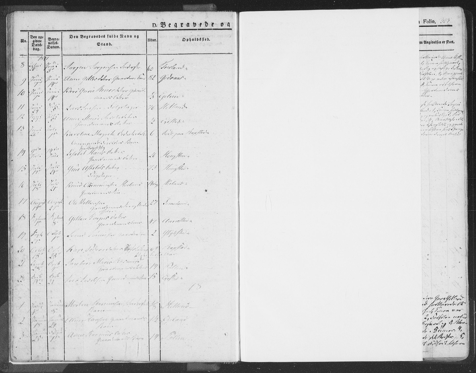 Helleland sokneprestkontor, SAST/A-101810: Parish register (official) no. A 6.2, 1834-1863, p. 305