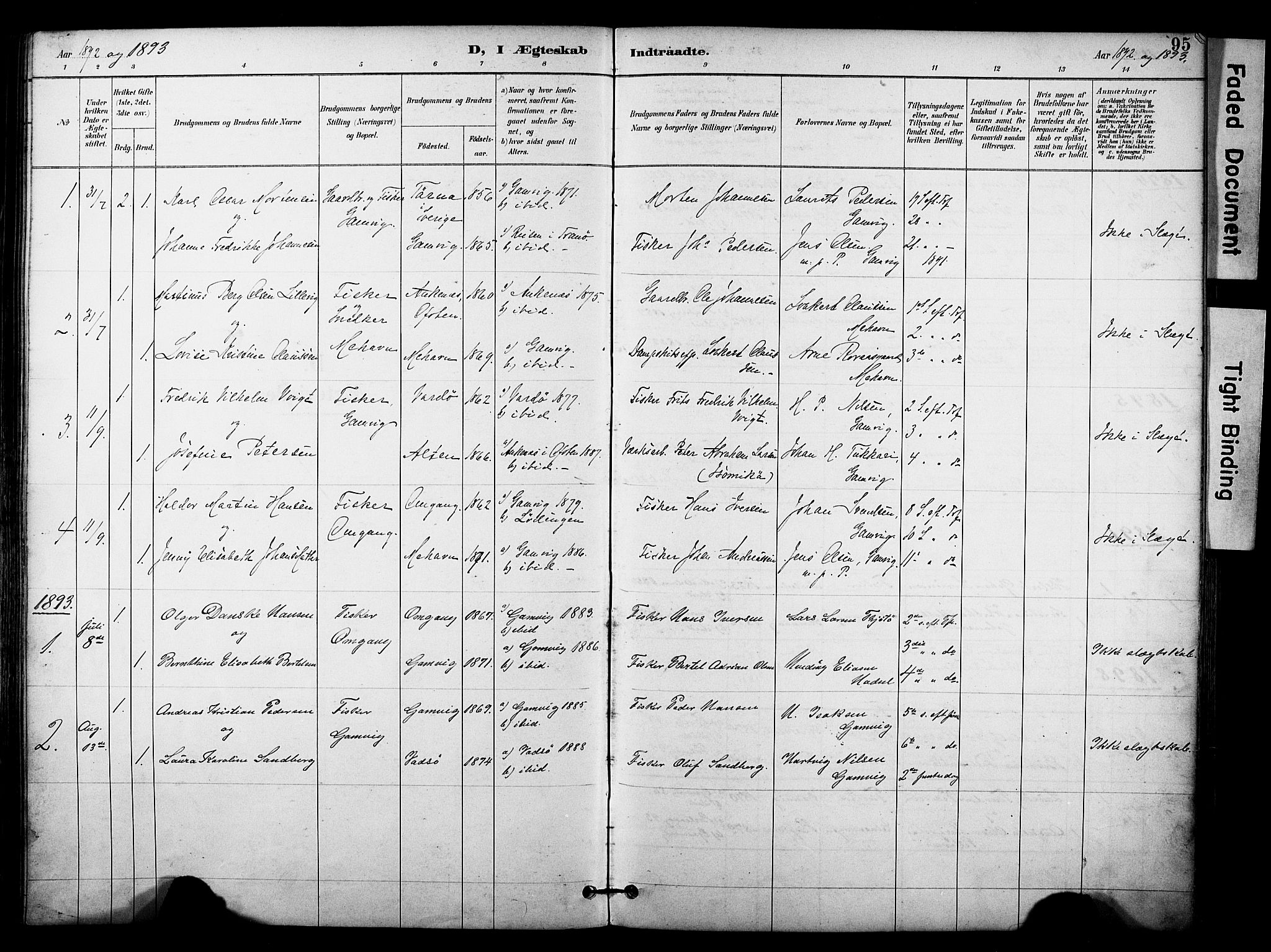 Tana sokneprestkontor, SATØ/S-1334/H/Ha/L0006kirke: Parish register (official) no. 6, 1892-1908, p. 95