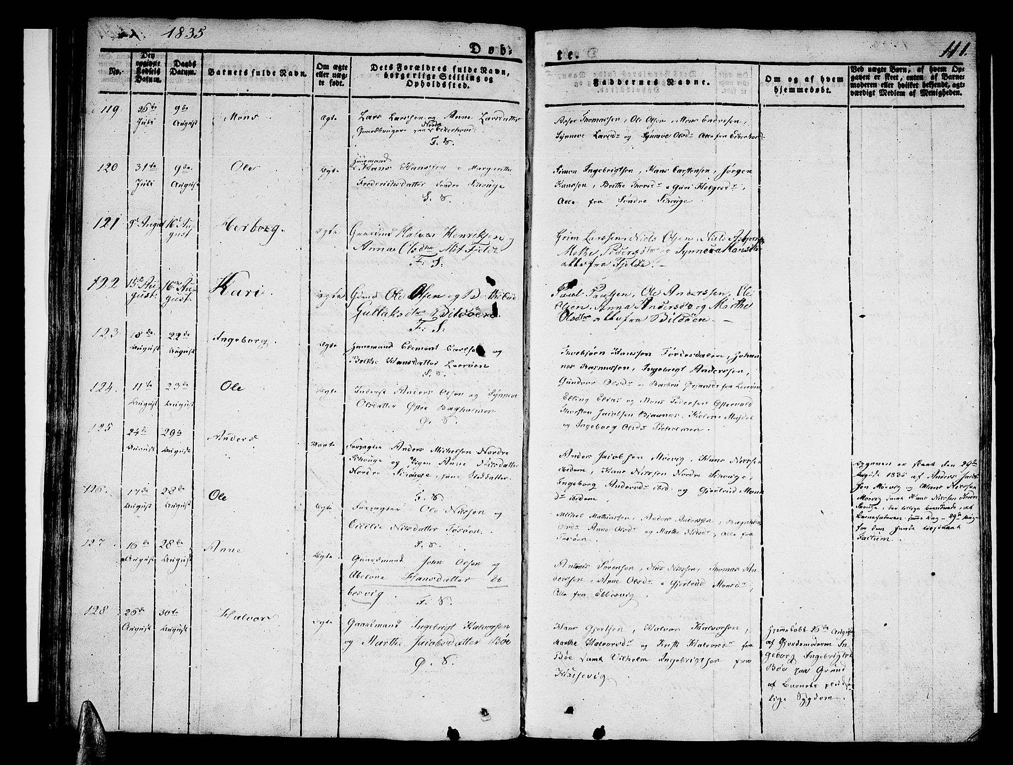 Sund sokneprestembete, AV/SAB-A-99930: Parish register (official) no. A 12, 1825-1835, p. 111