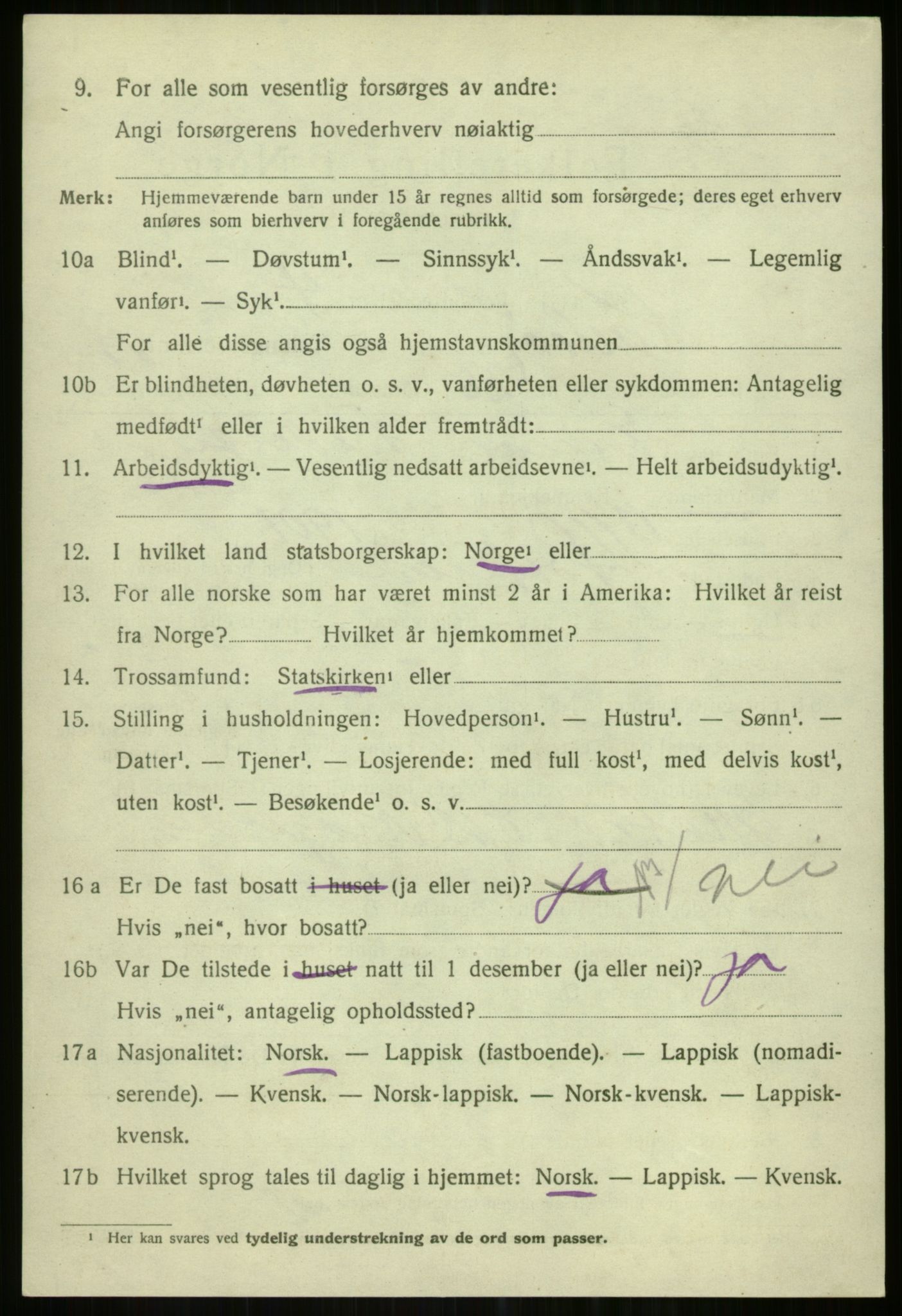 SATØ, 1920 census for Karlsøy, 1920, p. 5001