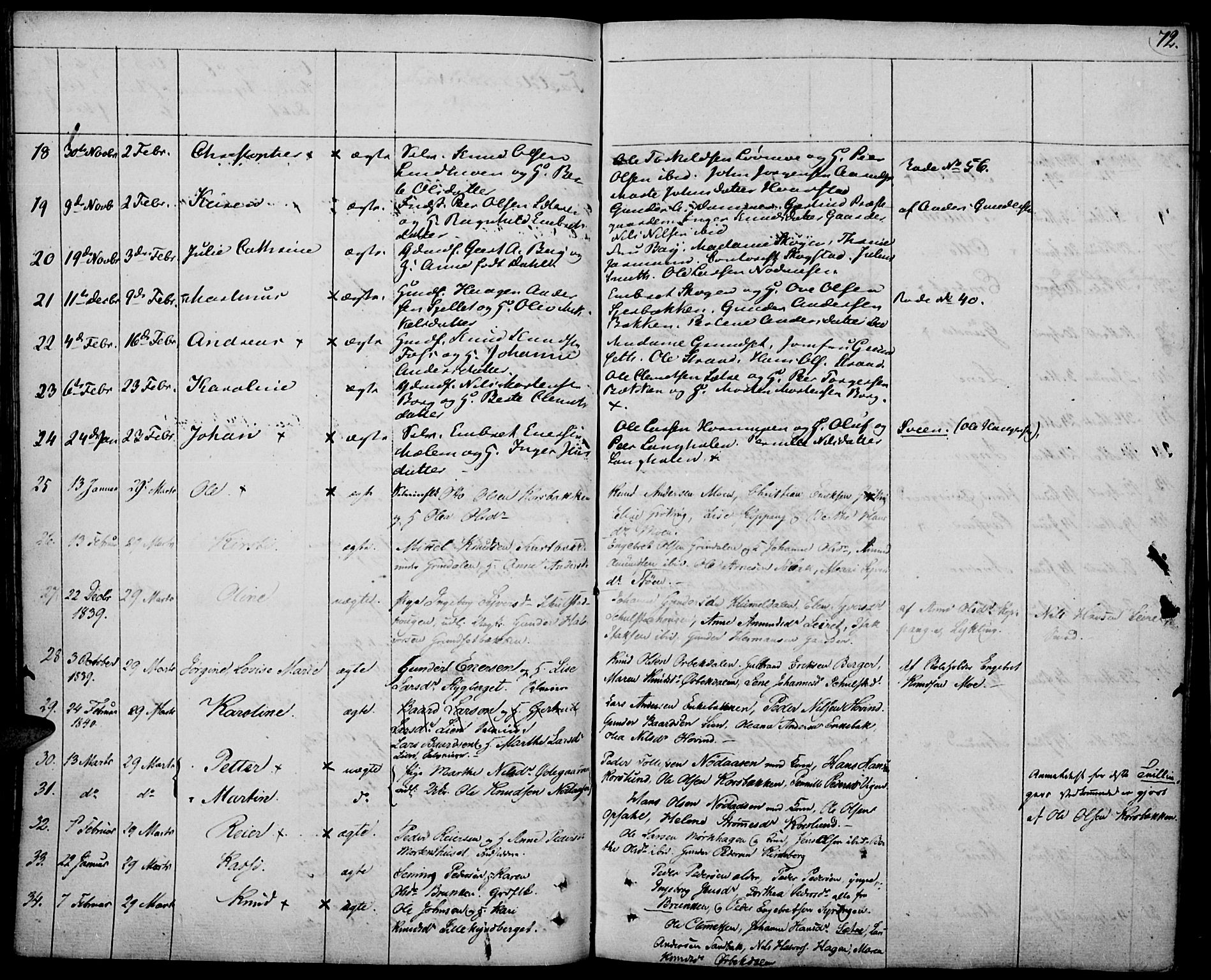 Elverum prestekontor, AV/SAH-PREST-044/H/Ha/Haa/L0008: Parish register (official) no. 8, 1830-1842, p. 72