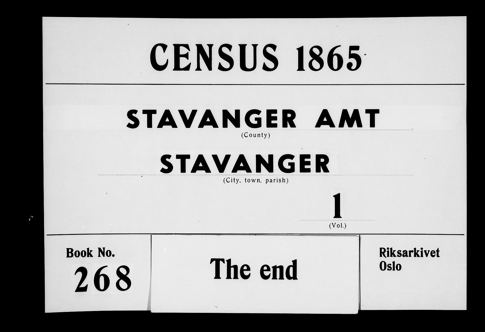 RA, 1865 census for Stavanger, 1865, p. 524