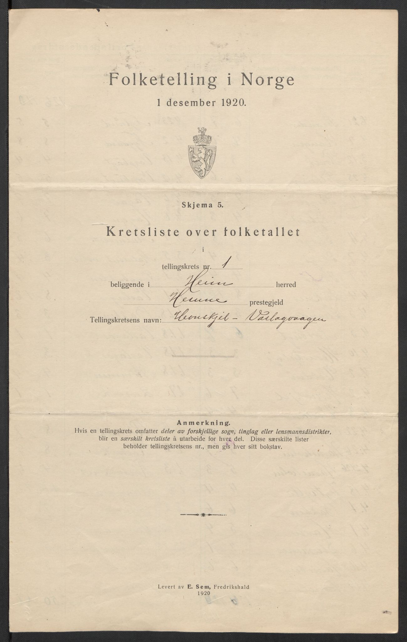 SAT, 1920 census for Heim, 1920, p. 10