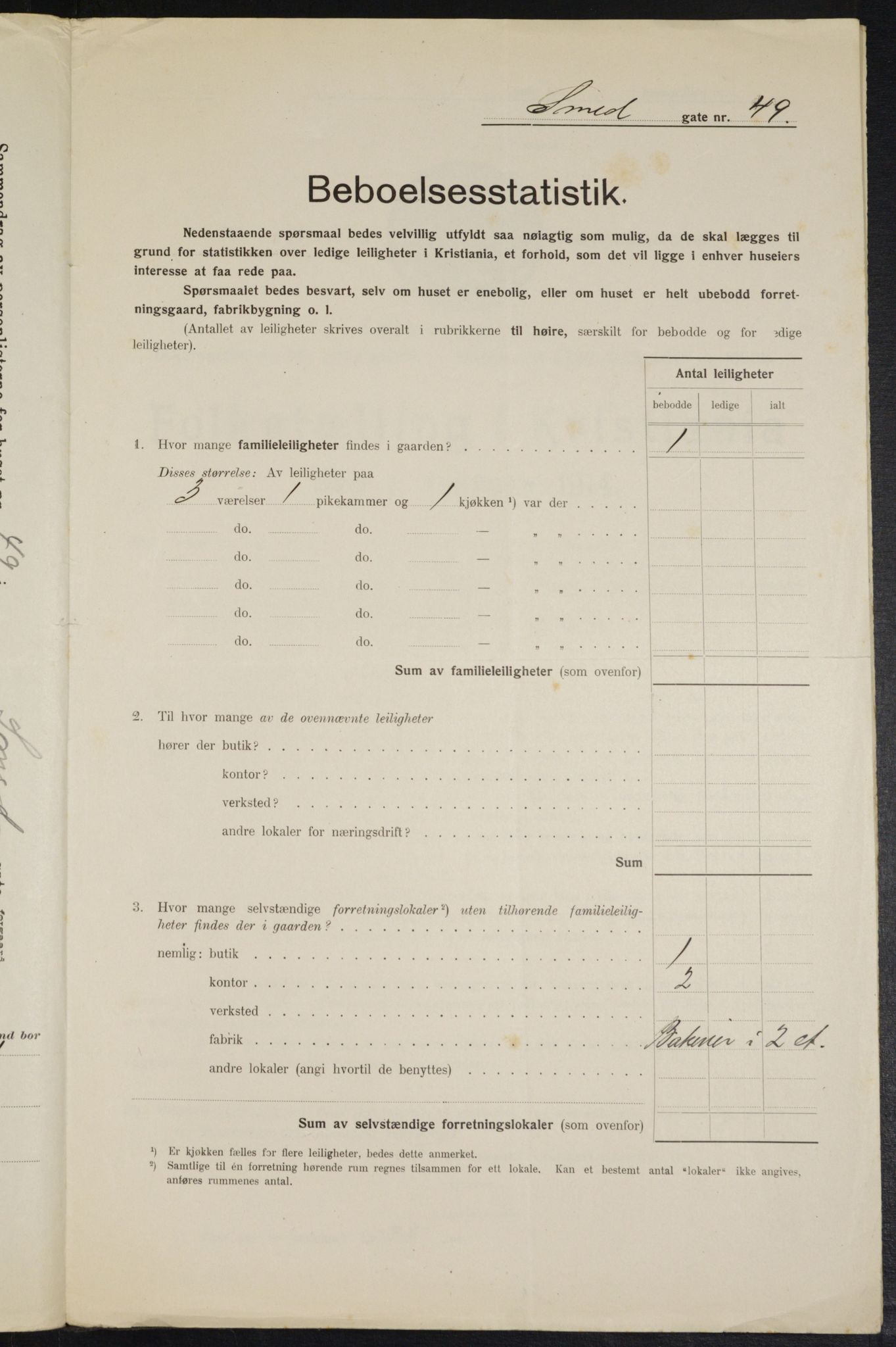 OBA, Municipal Census 1914 for Kristiania, 1914, p. 97545