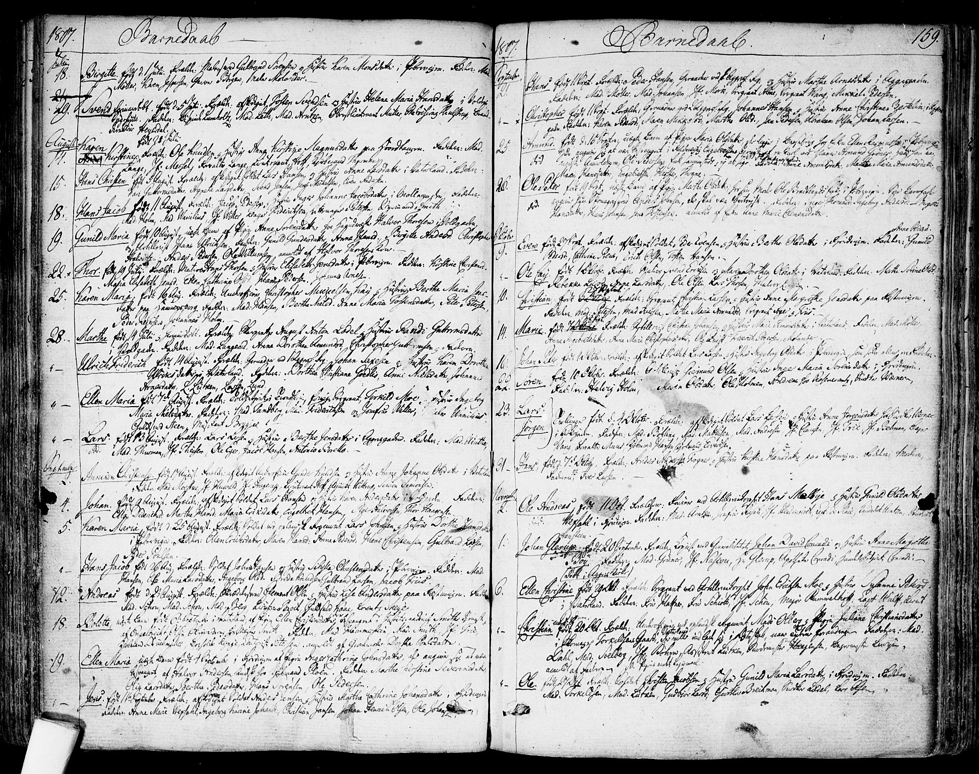 Garnisonsmenigheten Kirkebøker, SAO/A-10846/F/Fa/L0003: Parish register (official) no. 3, 1777-1809, p. 159