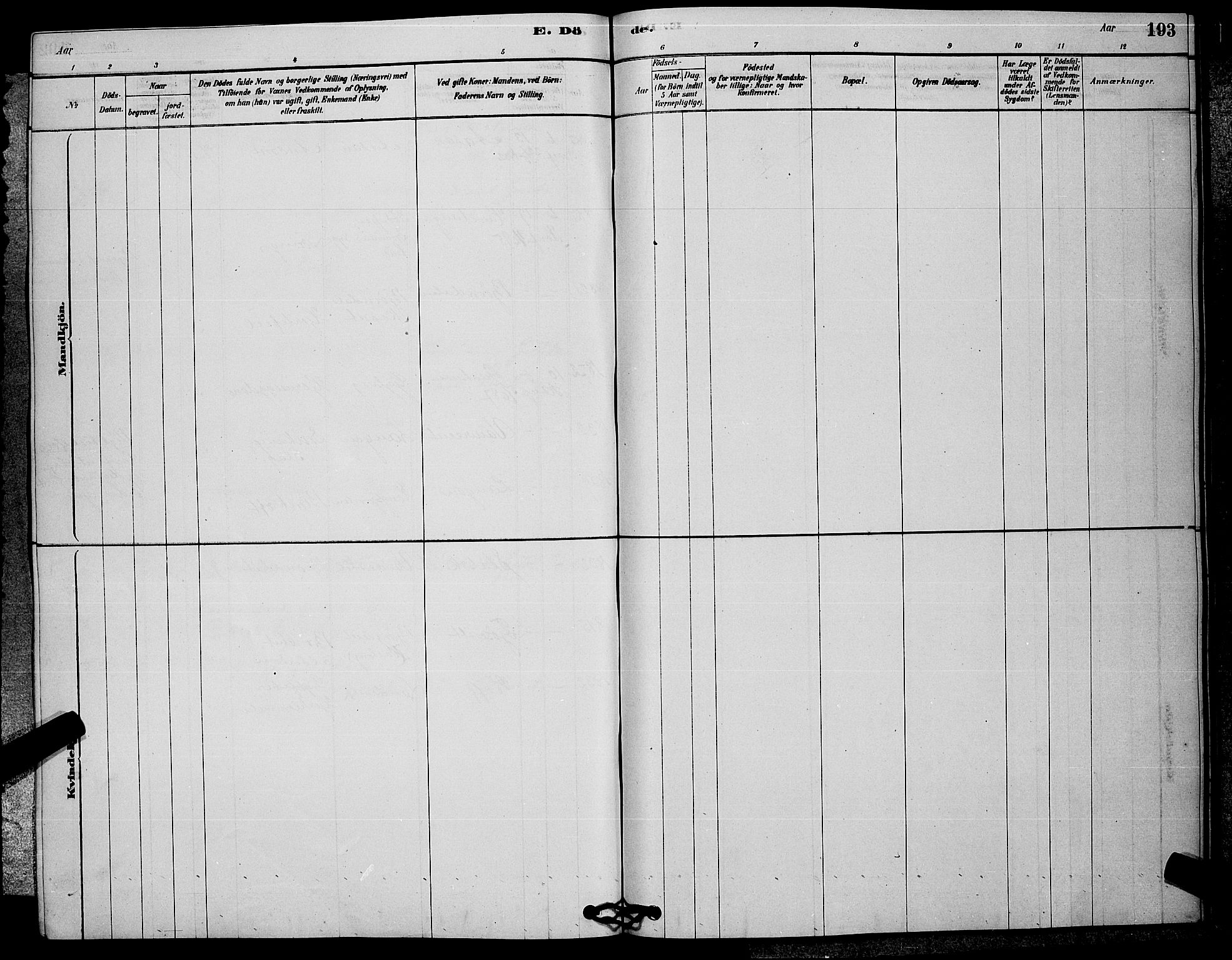 Rollag kirkebøker, AV/SAKO-A-240/G/Ga/L0004: Parish register (copy) no. I 4, 1878-1903, p. 193