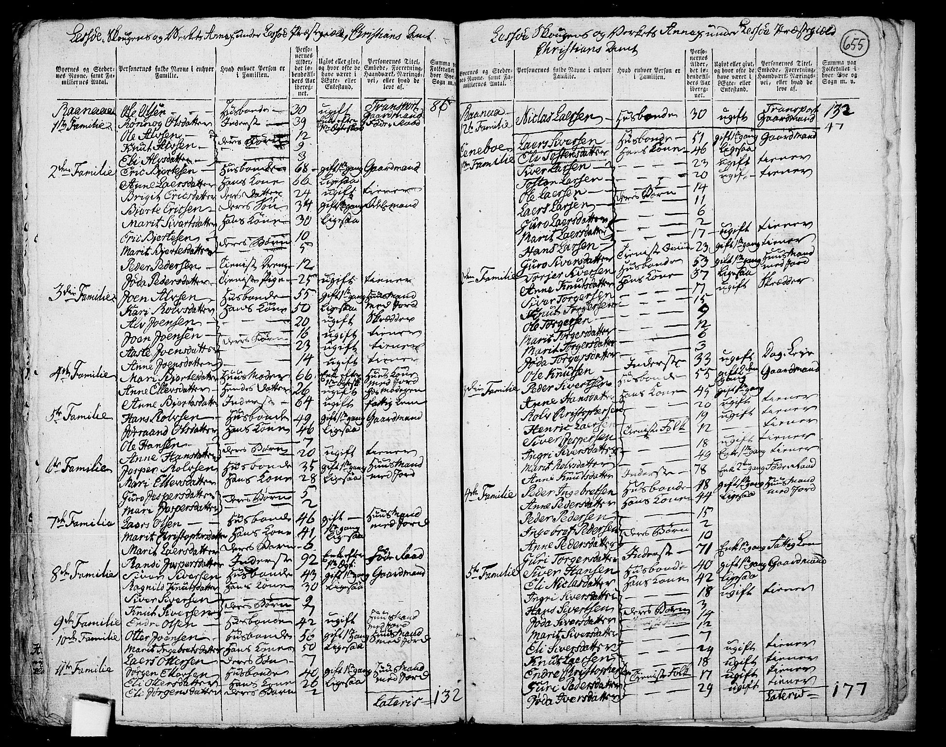 RA, 1801 census for 0512P Lesja, 1801, p. 654b-655a