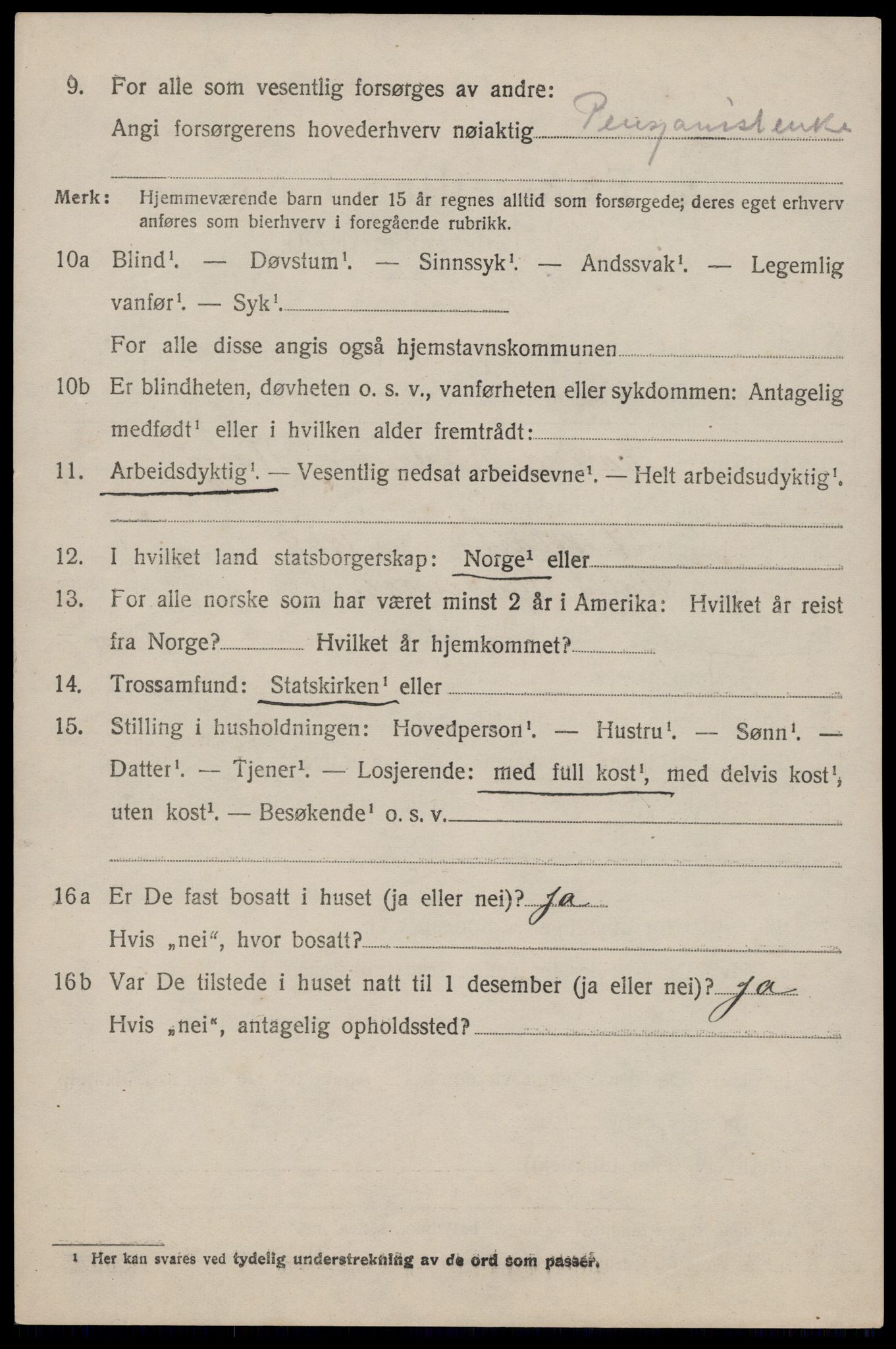 SAST, 1920 census for Skudenes, 1920, p. 3379