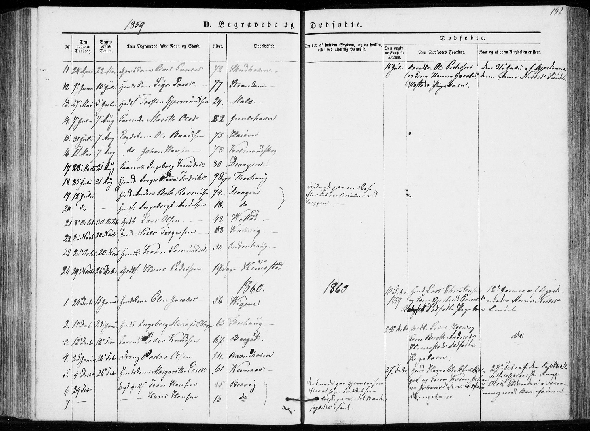 Ministerialprotokoller, klokkerbøker og fødselsregistre - Møre og Romsdal, AV/SAT-A-1454/566/L0767: Parish register (official) no. 566A06, 1852-1868, p. 192