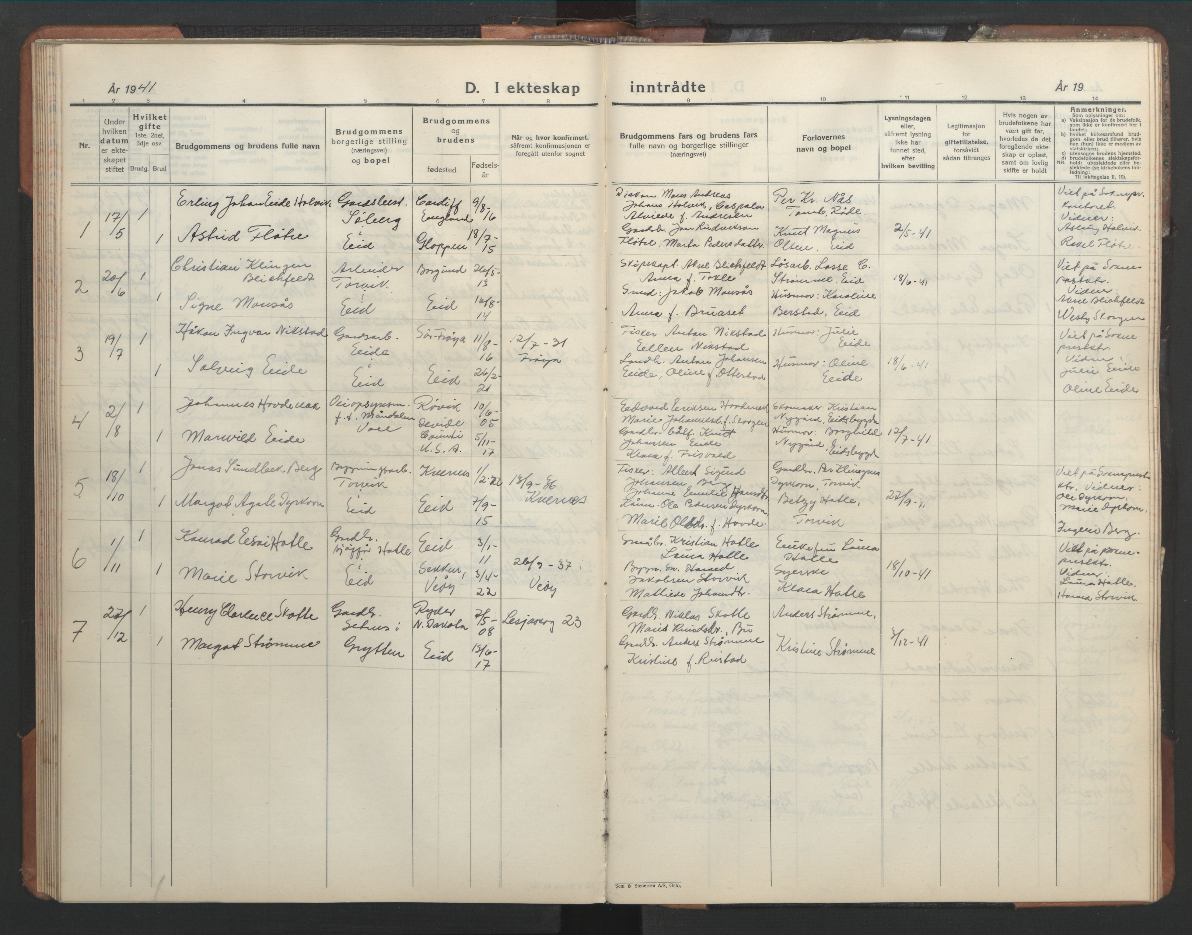 Ministerialprotokoller, klokkerbøker og fødselsregistre - Møre og Romsdal, SAT/A-1454/542/L0559: Parish register (copy) no. 542C02, 1932-1952