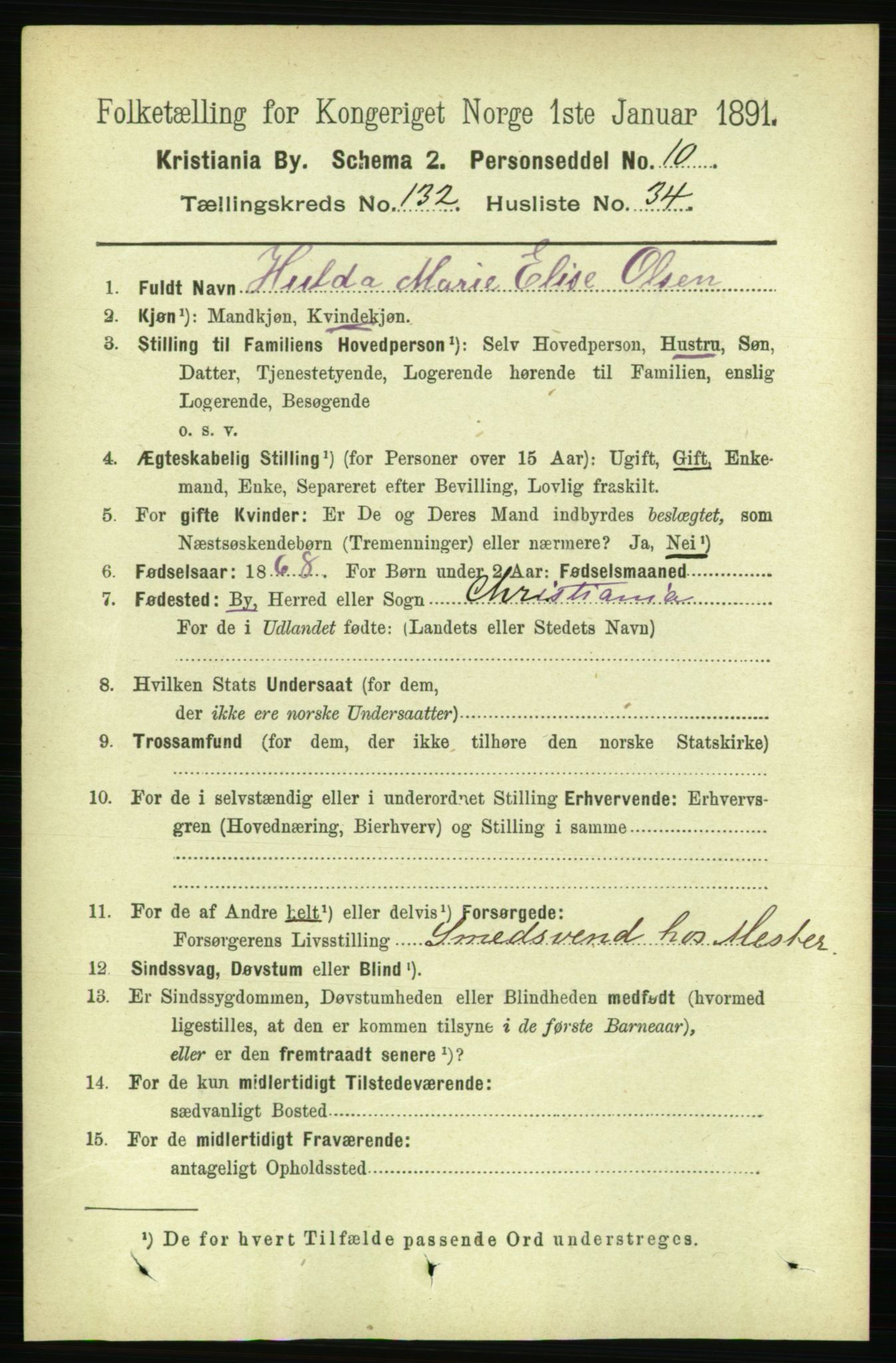 RA, 1891 census for 0301 Kristiania, 1891, p. 71928