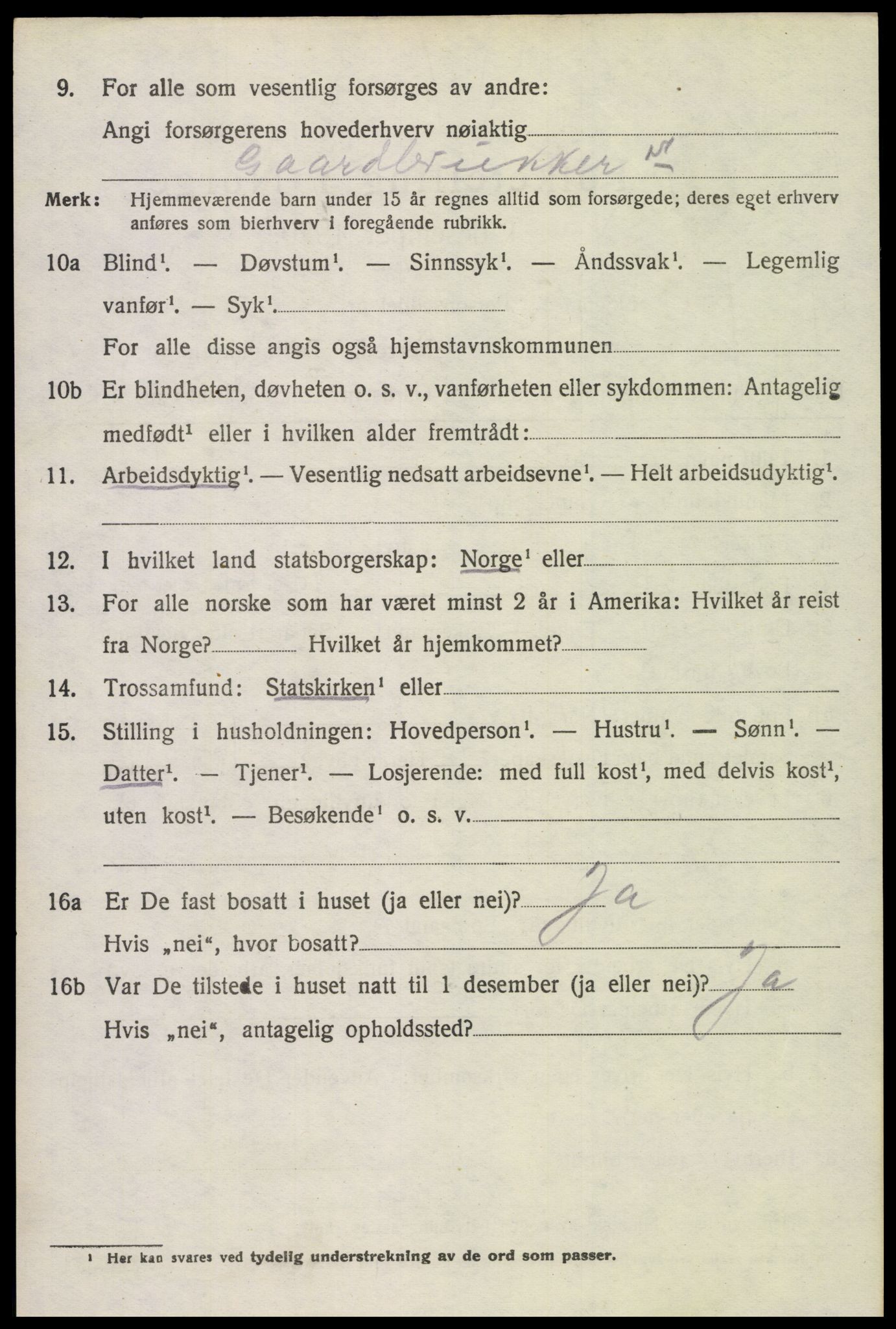 SAH, 1920 census for Gran, 1920, p. 3751