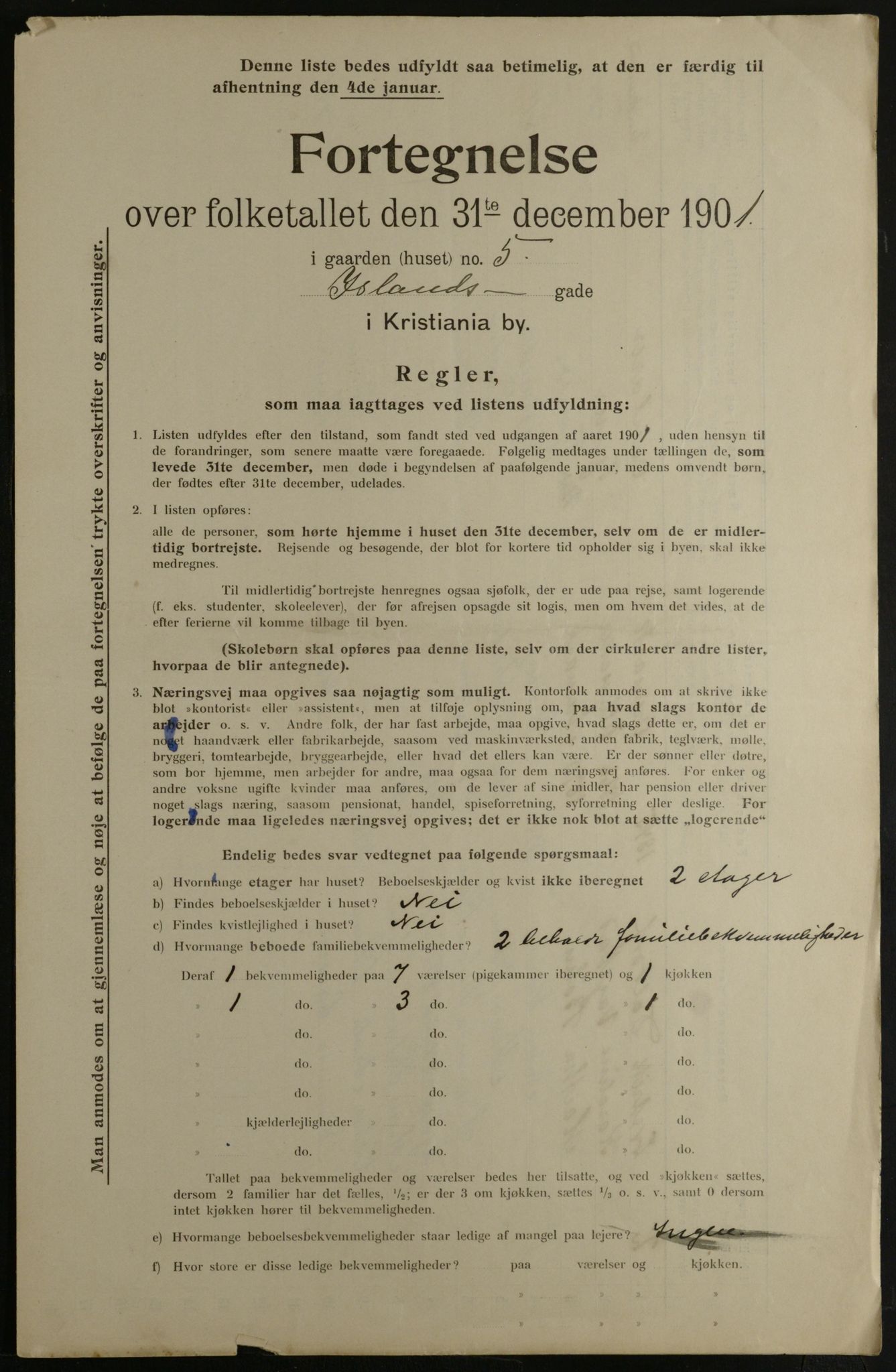 OBA, Municipal Census 1901 for Kristiania, 1901, p. 7021