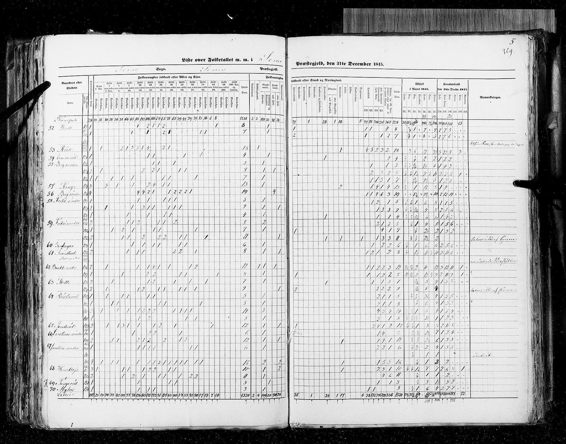 RA, Census 1845, vol. 4: Buskerud amt og Jarlsberg og Larvik amt, 1845, p. 369