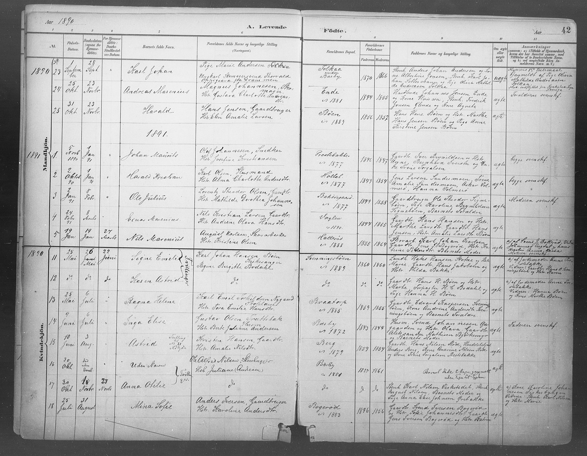 Idd prestekontor Kirkebøker, AV/SAO-A-10911/F/Fb/L0002: Parish register (official) no. II 2, 1882-1923, p. 42