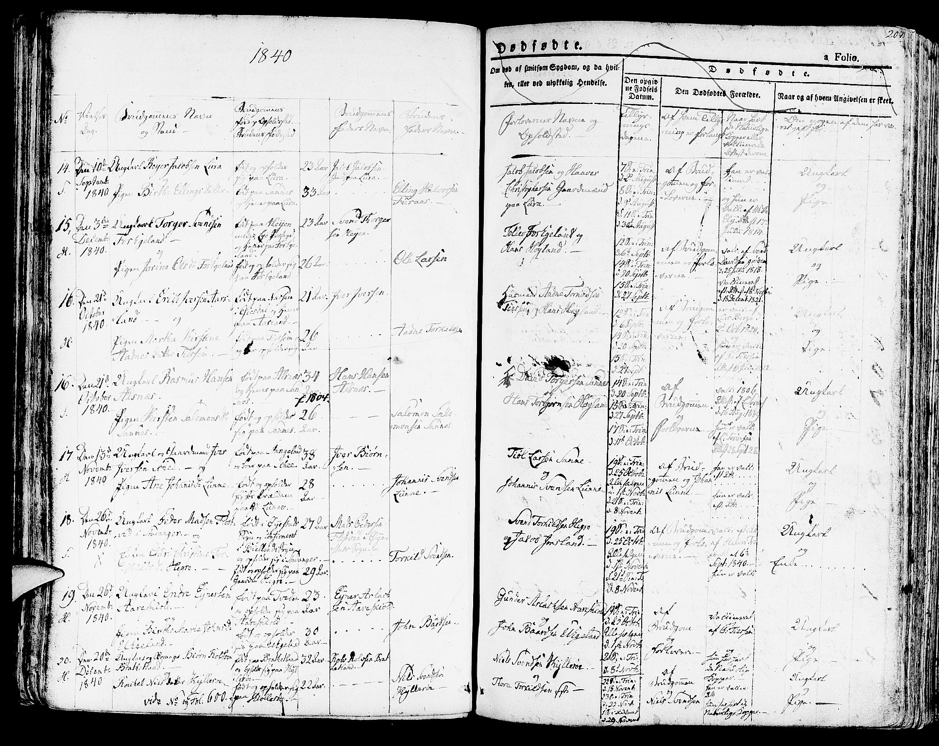 Høyland sokneprestkontor, SAST/A-101799/001/30BA/L0007: Parish register (official) no. A 7 /2, 1825-1841, p. 207