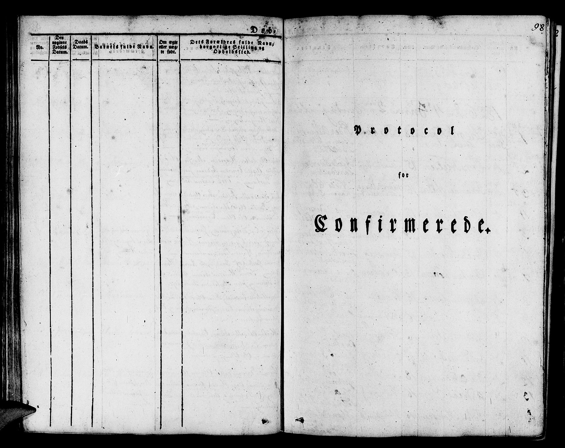 Askøy Sokneprestembete, SAB/A-74101/H/Ha/Haa/Haaa/L0004: Parish register (official) no. A 4, 1825-1845, p. 98
