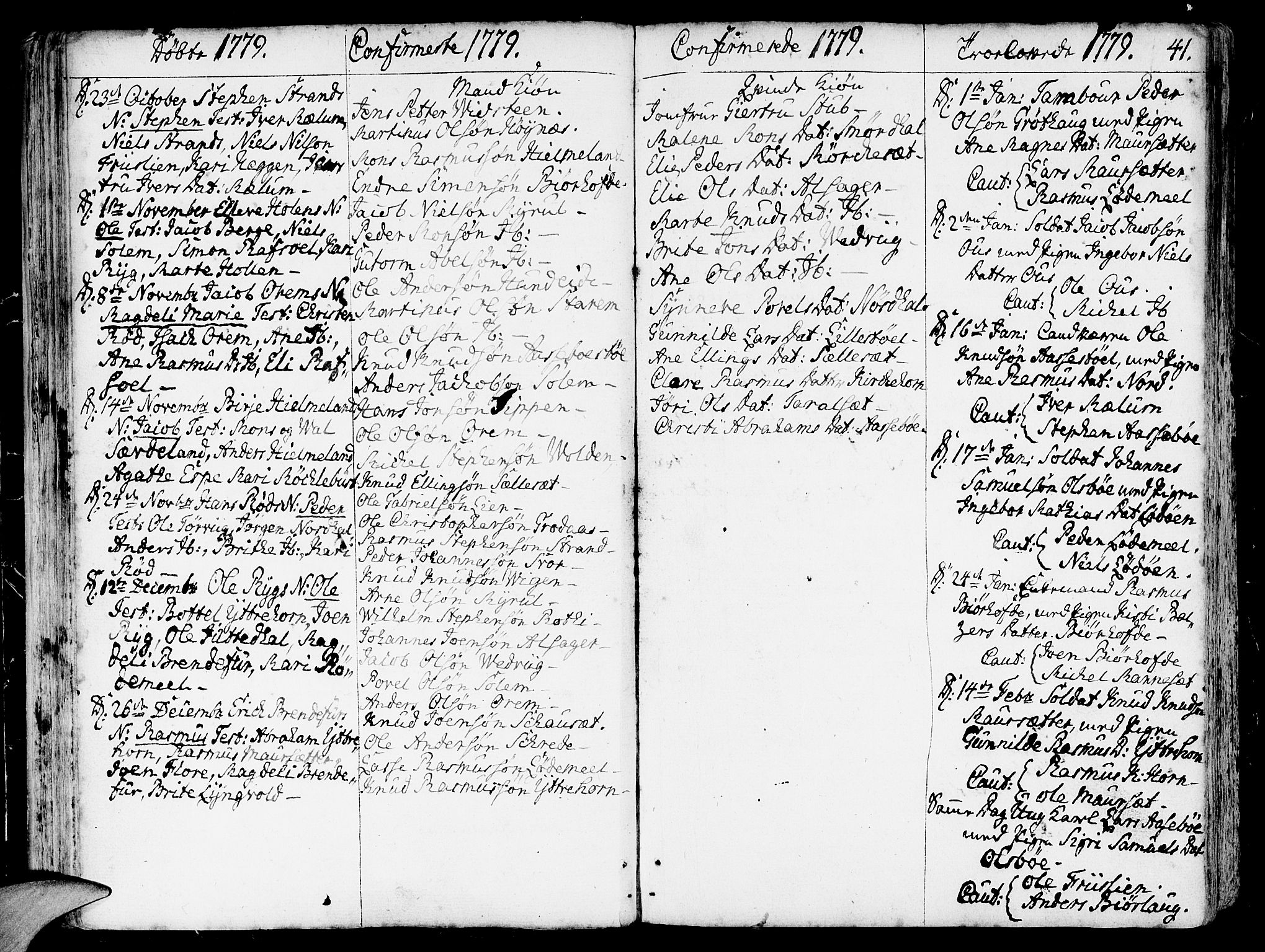 Eid sokneprestembete, SAB/A-82301/H/Haa/Haaa/L0003: Parish register (official) no. A 3, 1770-1805, p. 41