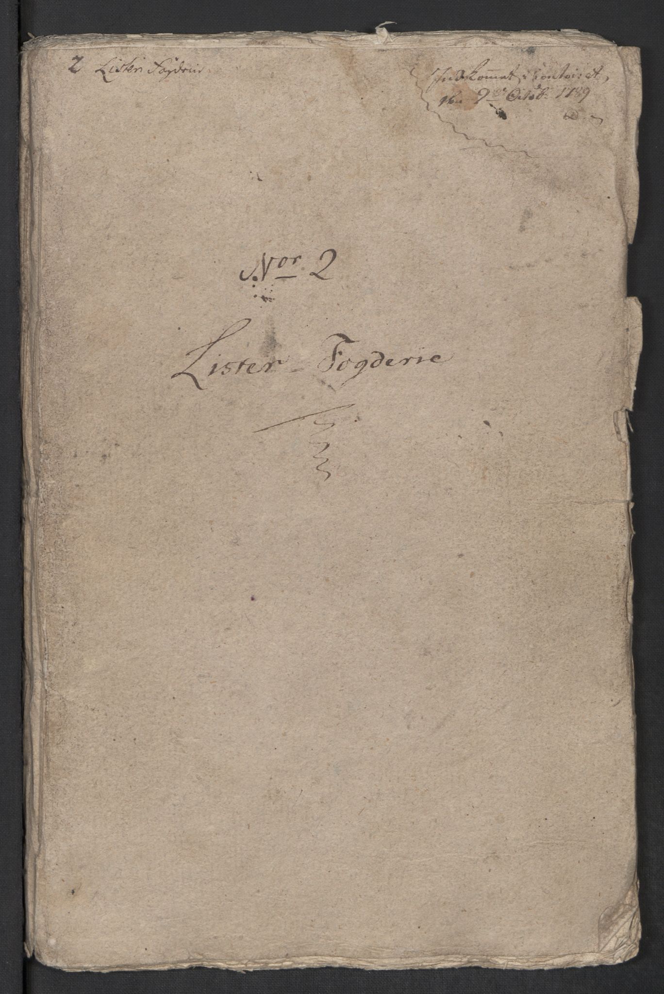 Rentekammeret inntil 1814, Reviderte regnskaper, Mindre regnskaper, RA/EA-4068/Rf/Rfe/L0022: Lista fogderi, Lyse kloster, 1789, p. 3