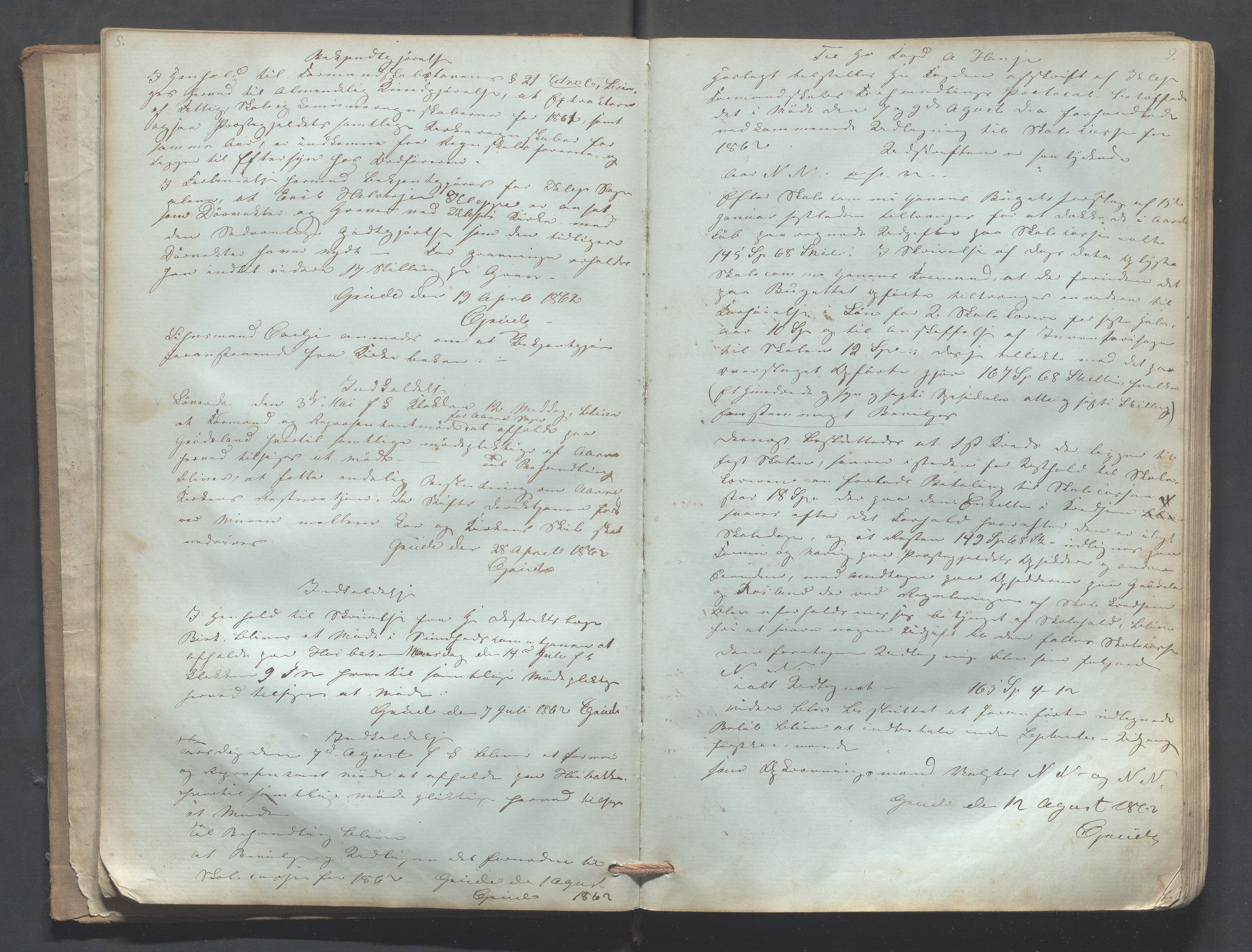 Klepp kommune - Formannskapet, IKAR/K-100277/B/L0002: Kopibok, 1861-1877, p. 8-9