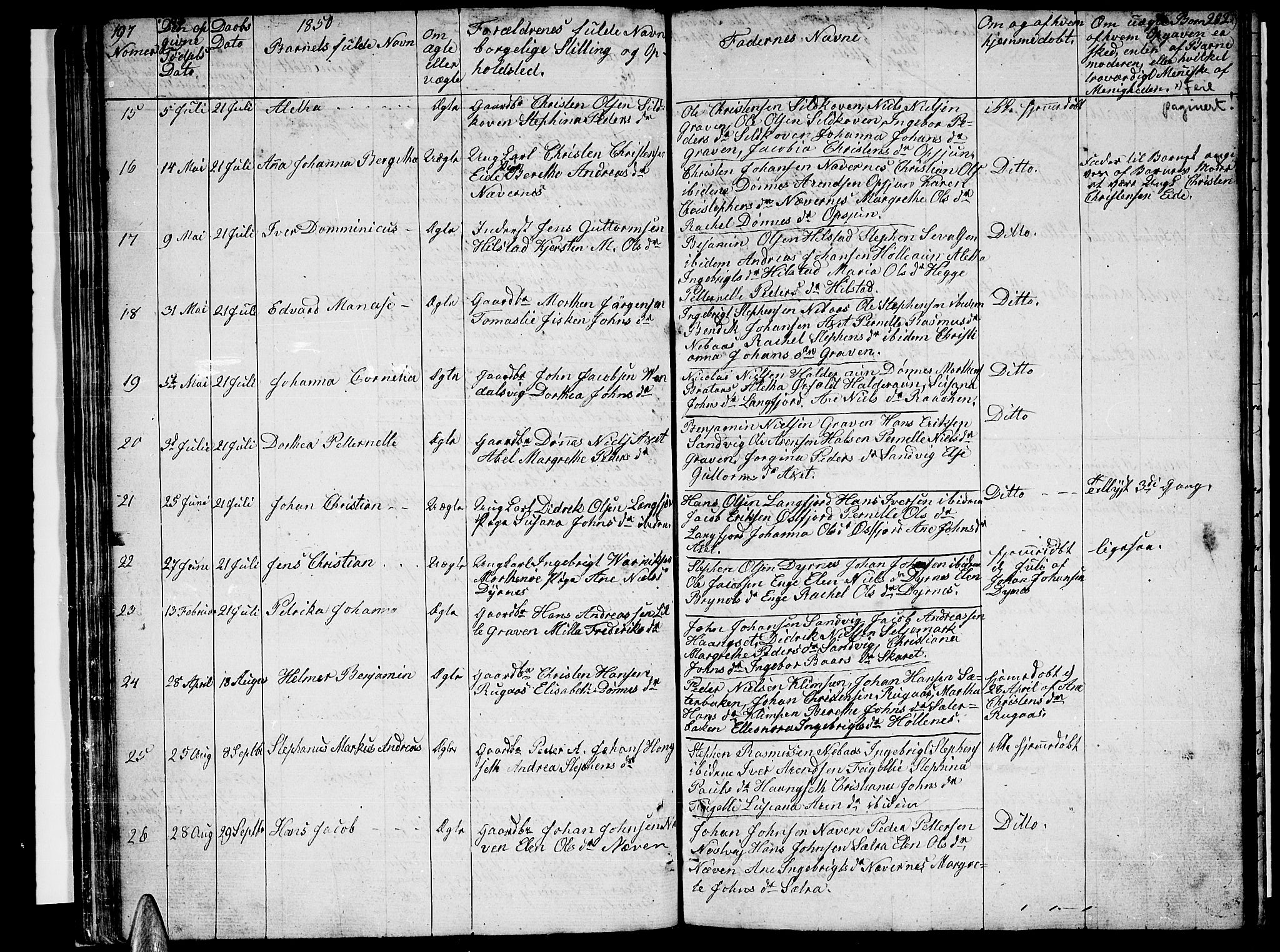 Ministerialprotokoller, klokkerbøker og fødselsregistre - Nordland, AV/SAT-A-1459/814/L0228: Parish register (copy) no. 814C01, 1838-1858, p. 197-198