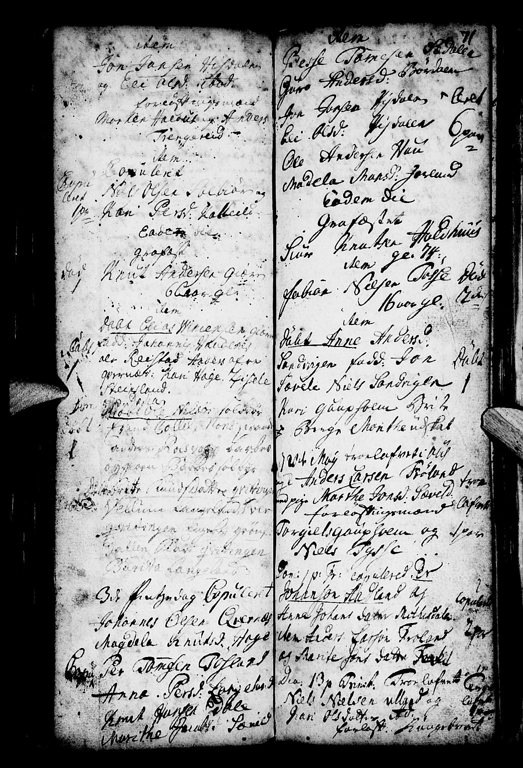 Os sokneprestembete, SAB/A-99929: Parish register (official) no. A 4, 1669-1760, p. 71
