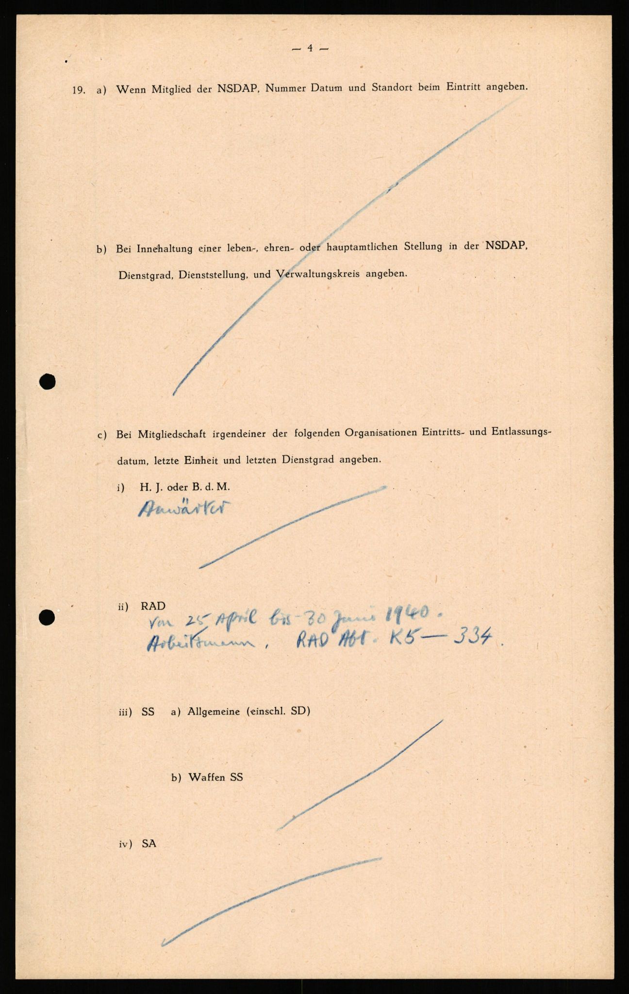 Forsvaret, Forsvarets overkommando II, AV/RA-RAFA-3915/D/Db/L0040: CI Questionaires. Tyske okkupasjonsstyrker i Norge. Østerrikere., 1945-1946, p. 254