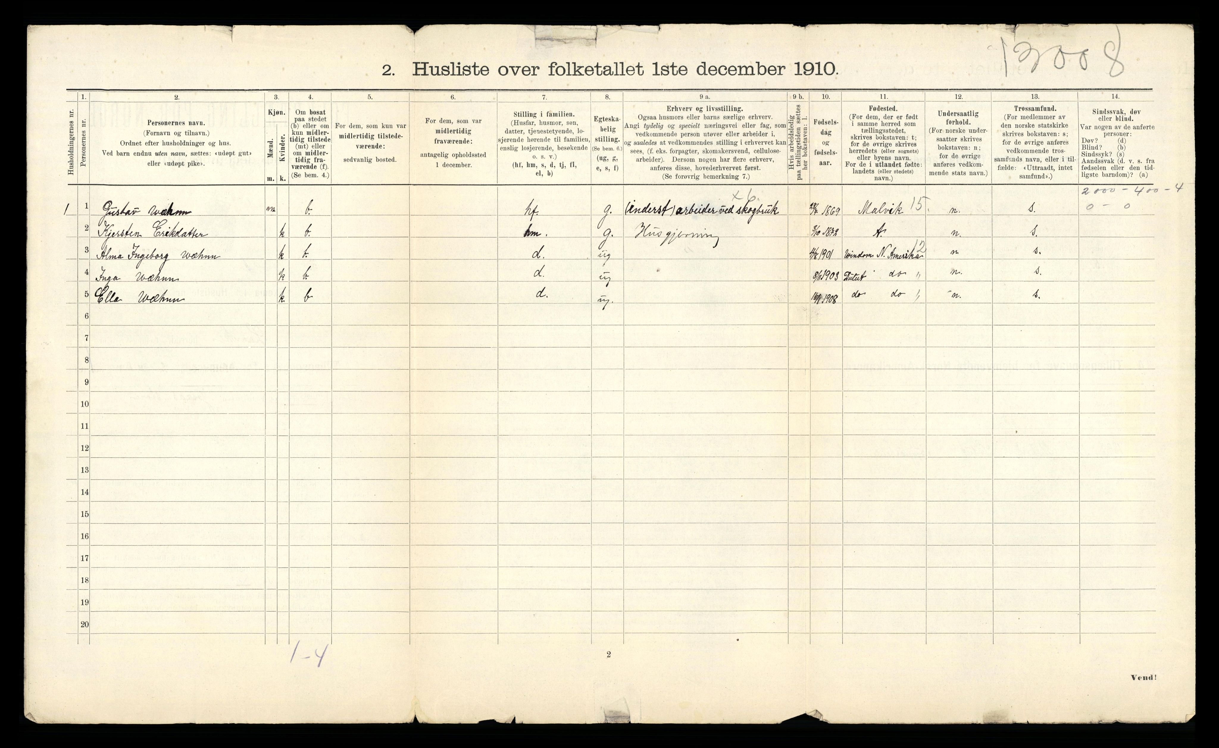 RA, 1910 census for Lånke, 1910, p. 557