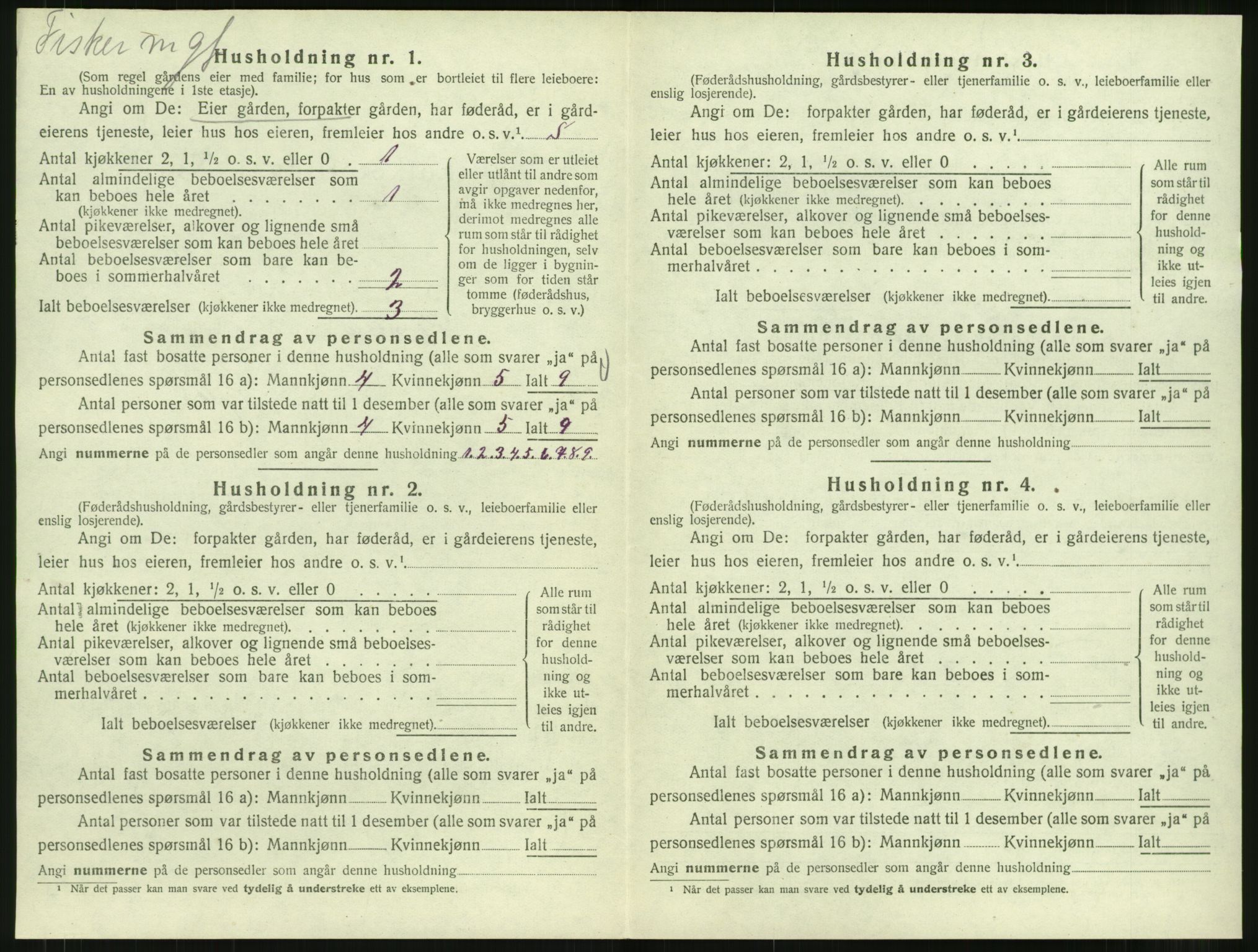 SAT, 1920 census for Kornstad, 1920, p. 404